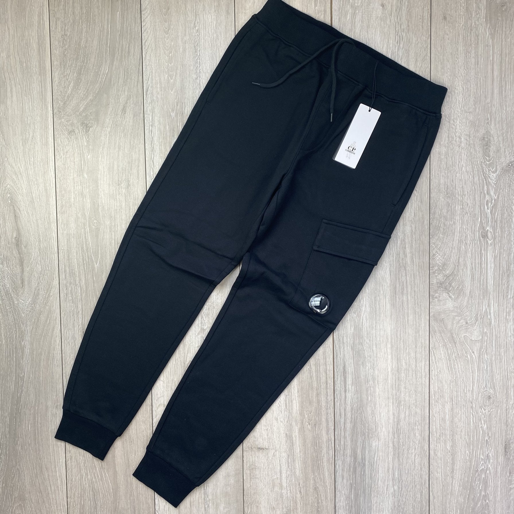 CP Company Raised Fleece Sweatpants - Black -Usfansport