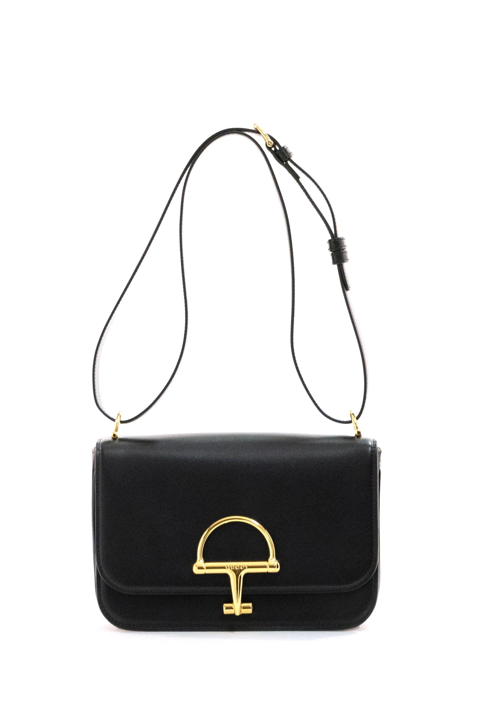 Borsa a spalla Gucci Siena in pelle di colore nero
