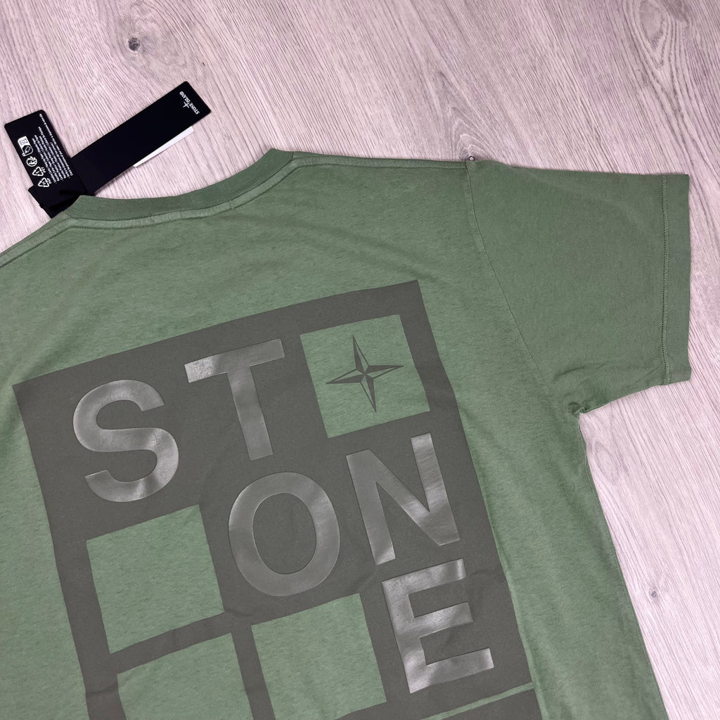 Stone Island Printed T-Shirt - Sage Green -Usfansport