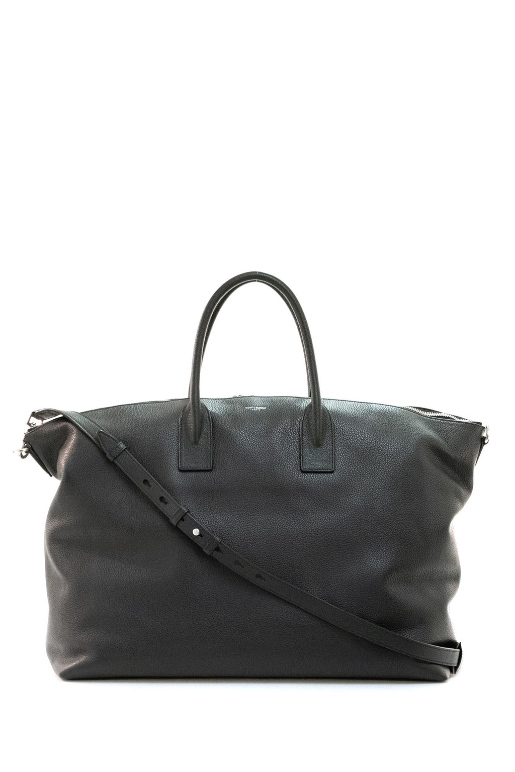Borsa Giant Bowling in pelle martellata color nero