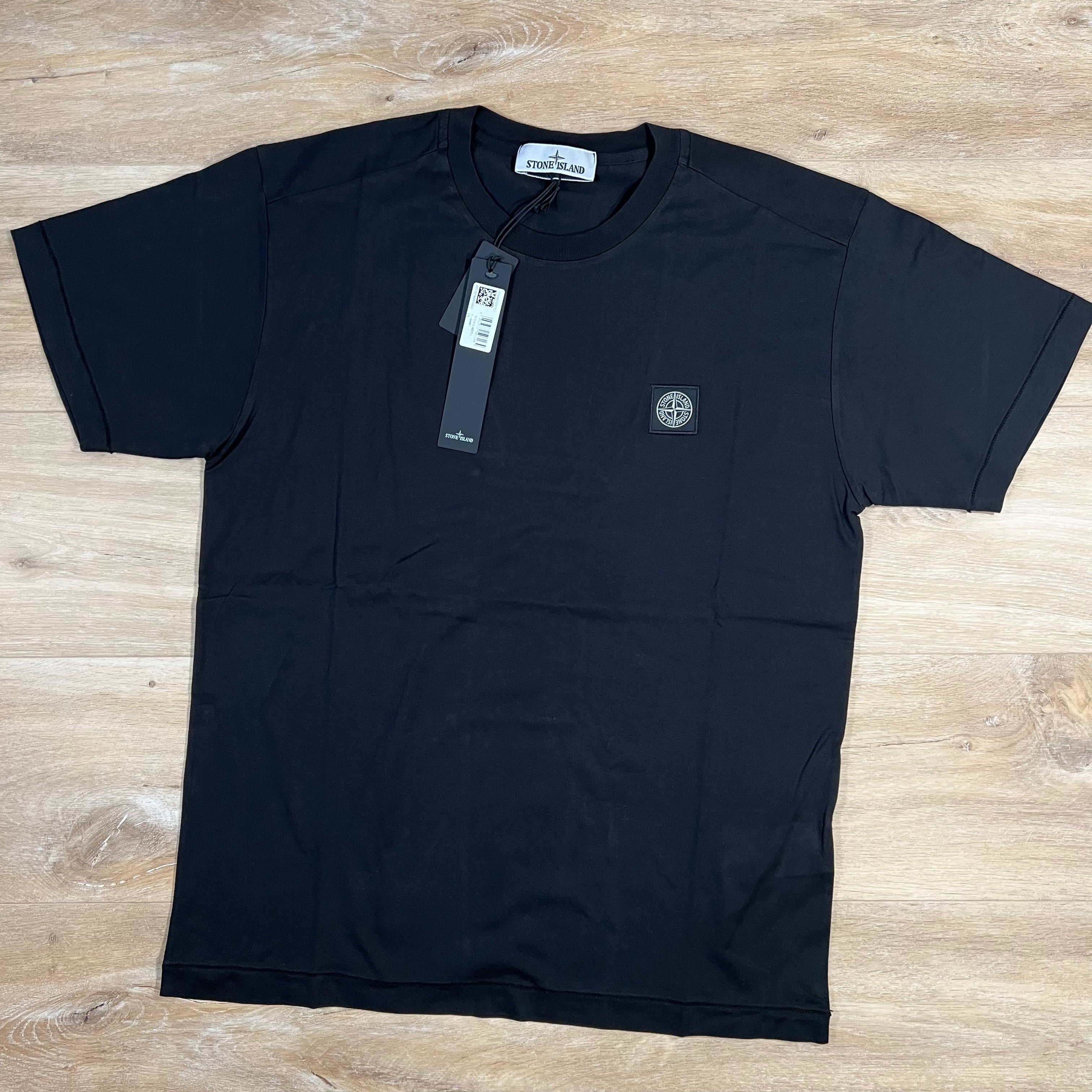 Stone Island Patch Logo T-Shirt in Black -Usfansport