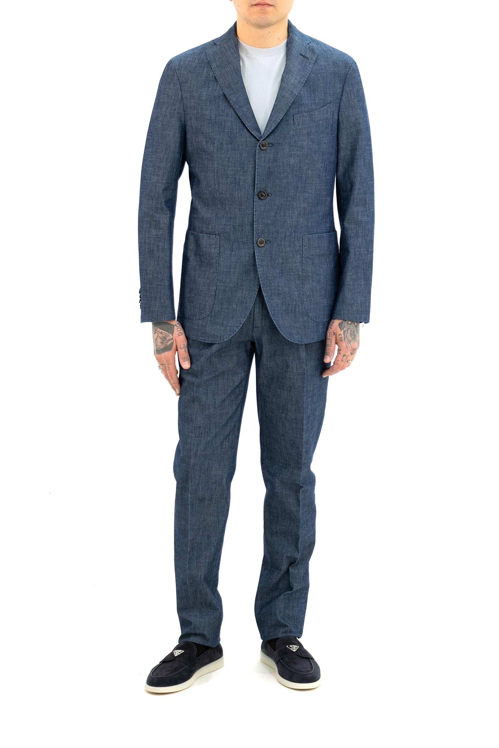 Abito in denim di colore blu
