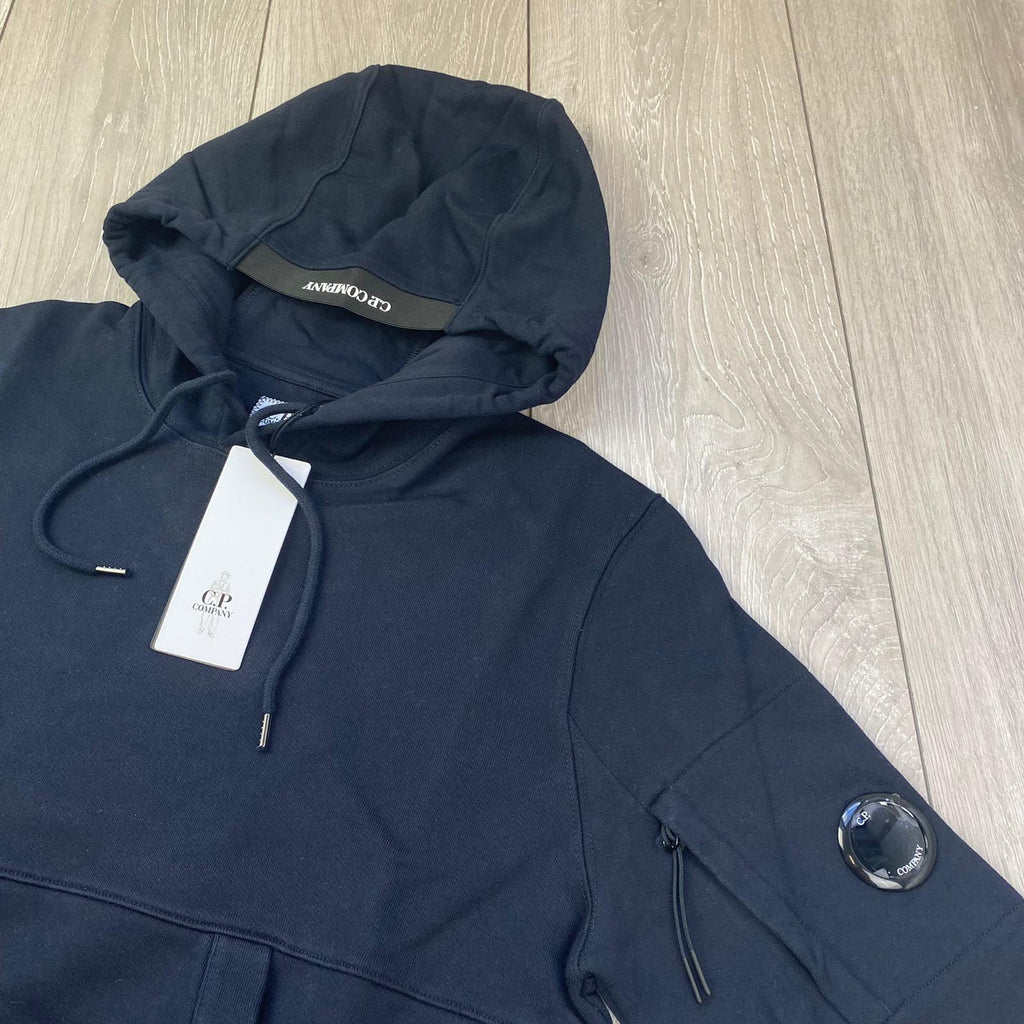 CP Company Raised Fleece Hoodie - Navy -Usfansport