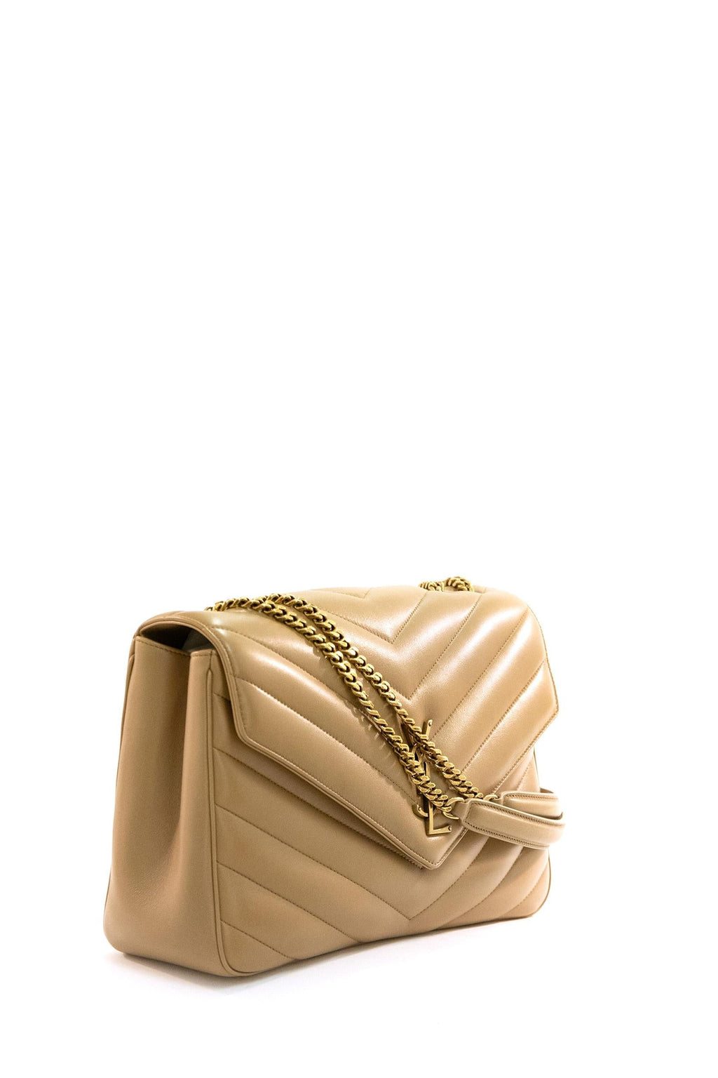 Borsa Loulou Grande nappa color beige