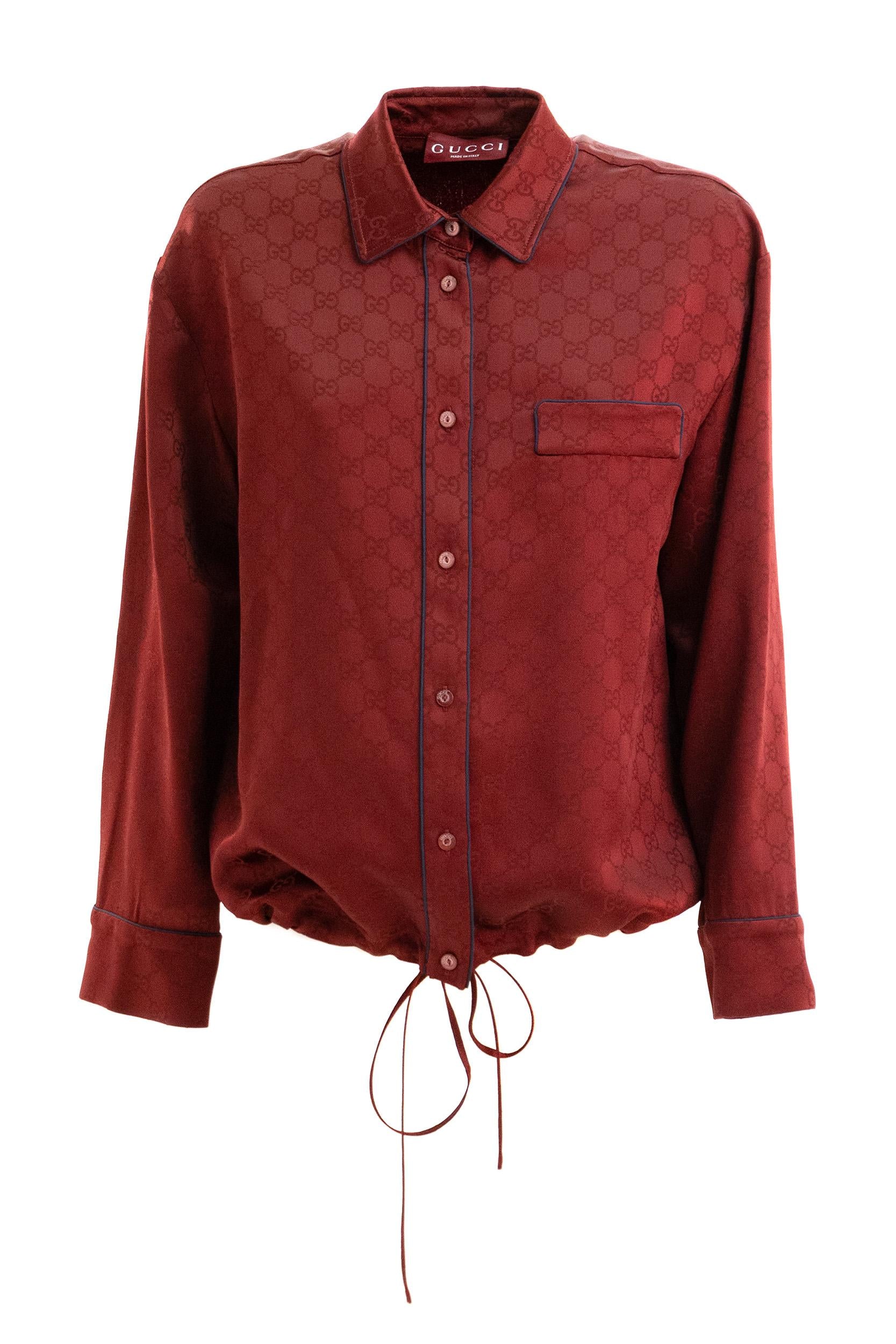 Camicia in Jaquard GG
