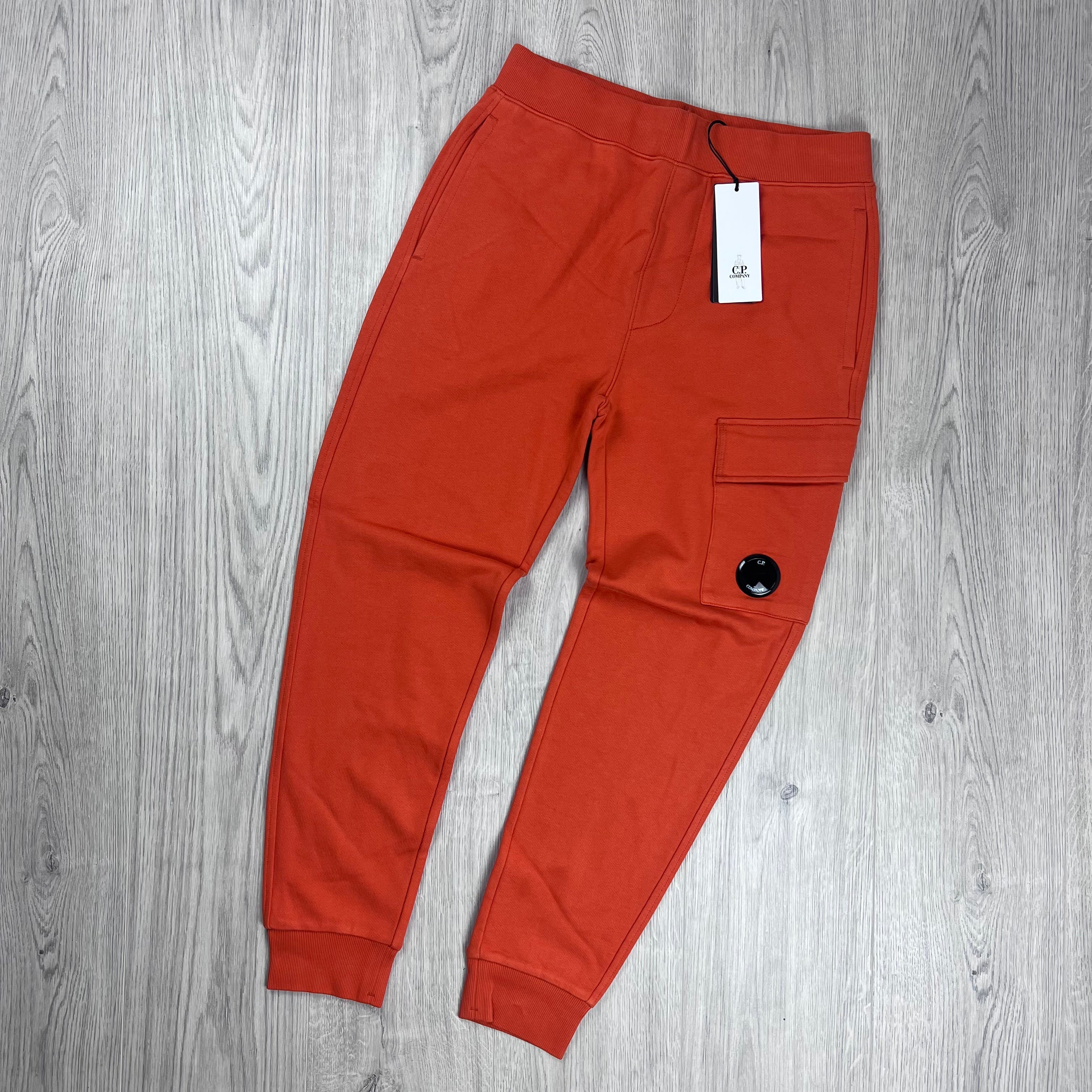 CP Company Raised Fleece Sweatpants - Pumpkin -Usfansport