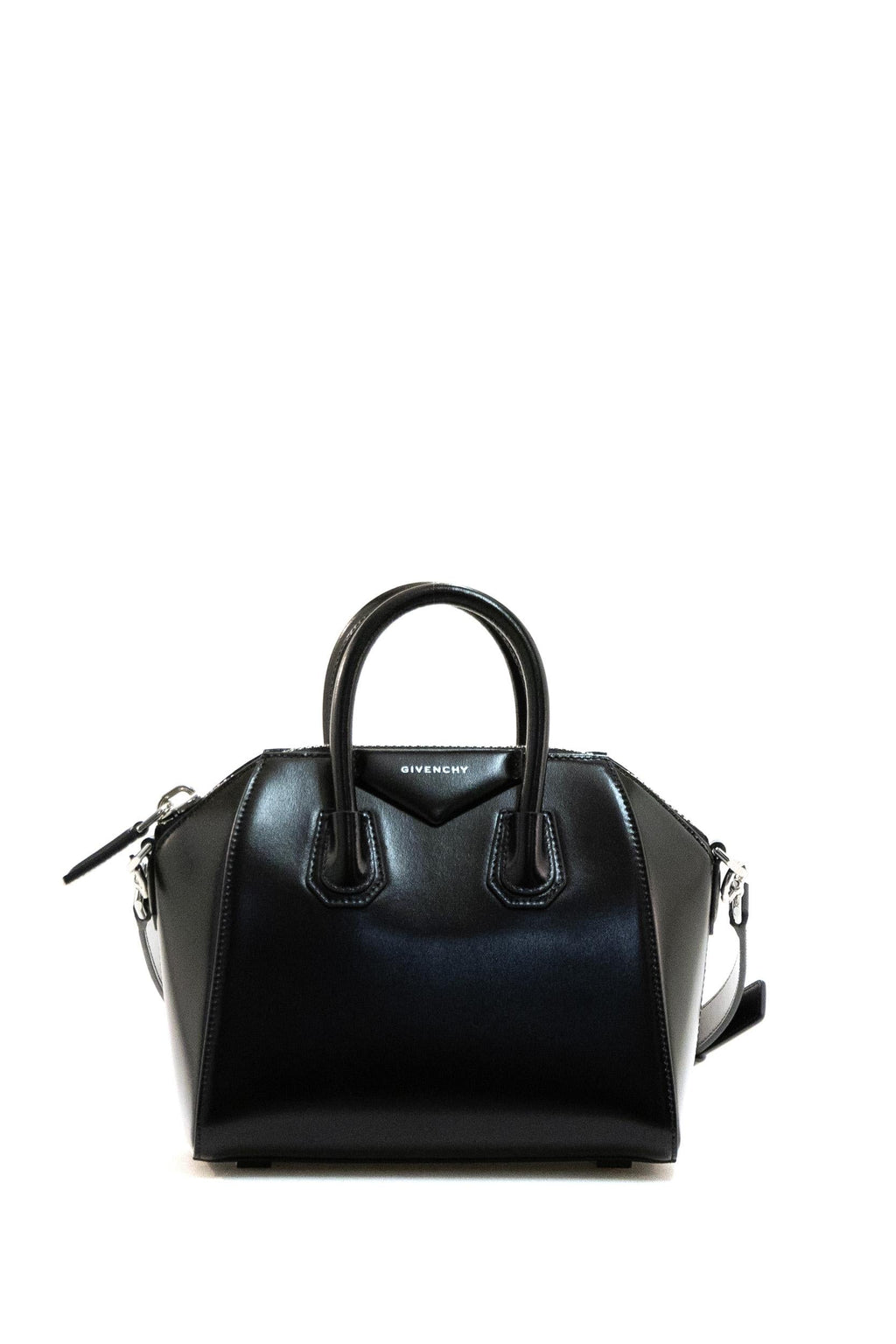 Borsa Antigona mini in pelle Box di colore nero