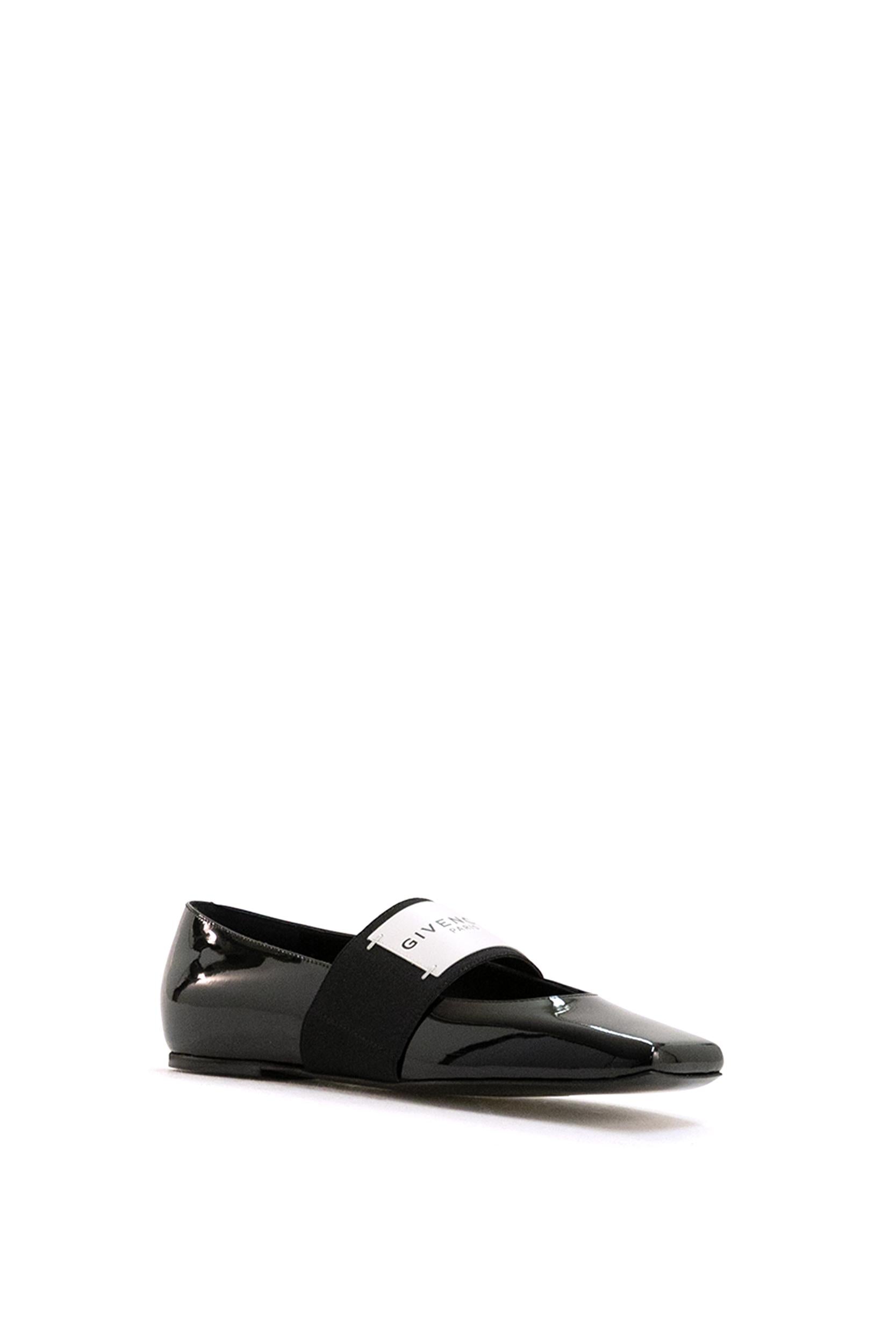 Ballerine Sliced Square in pelle verniciata di colore nero