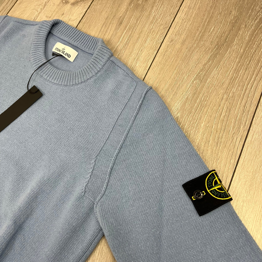 Stone Island Knit Sweatshirt - Mid Blue -Usfansport
