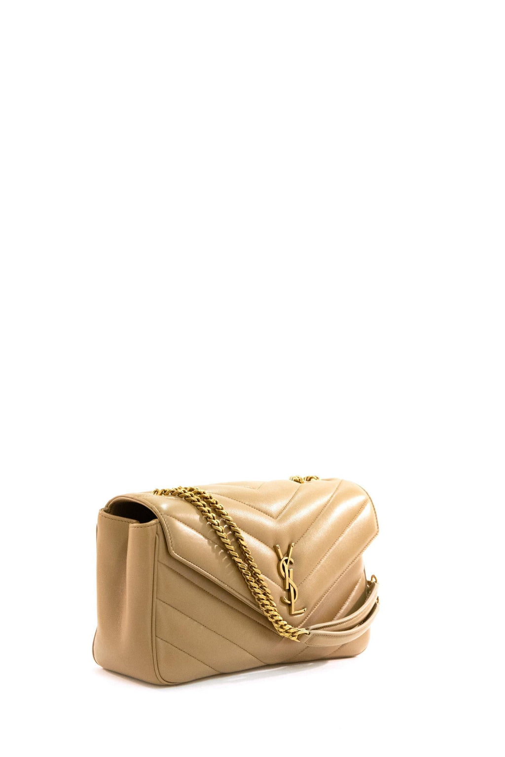 Borsa Loulou Media in nappa colore beige
