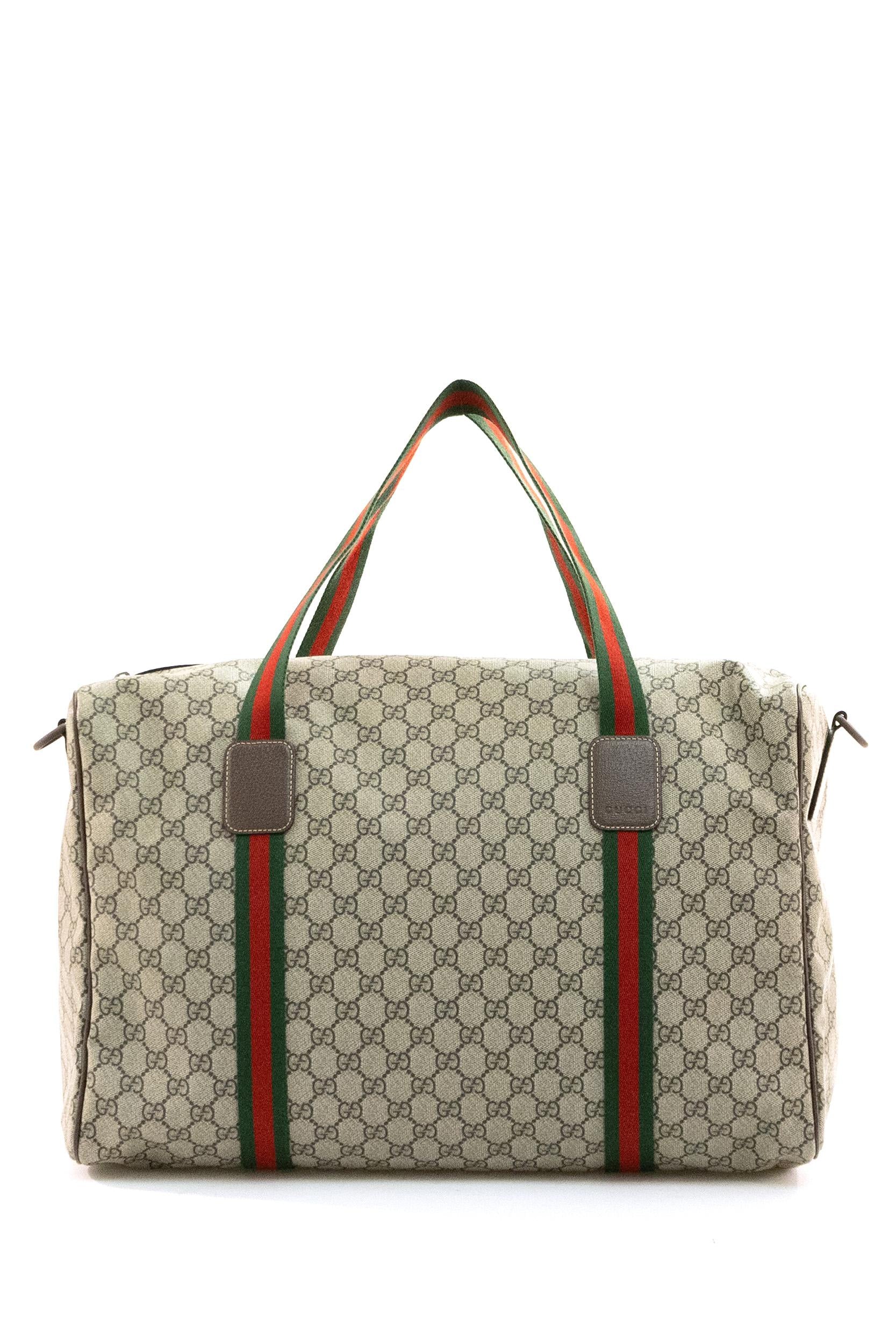 Borsa da viaggio large in tessuto GG Supreme color beige