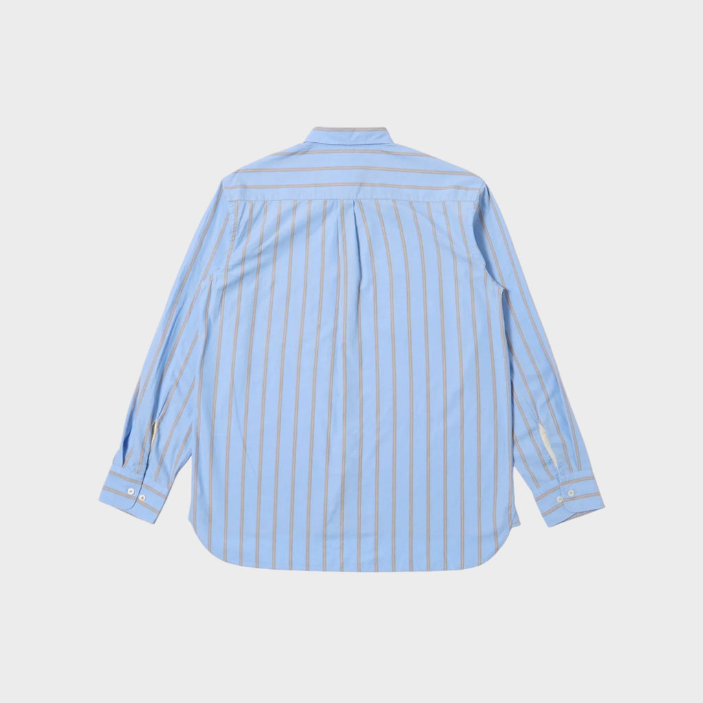 Universal Works Lazy Day Pop Stripe Four Skjorte I Blå