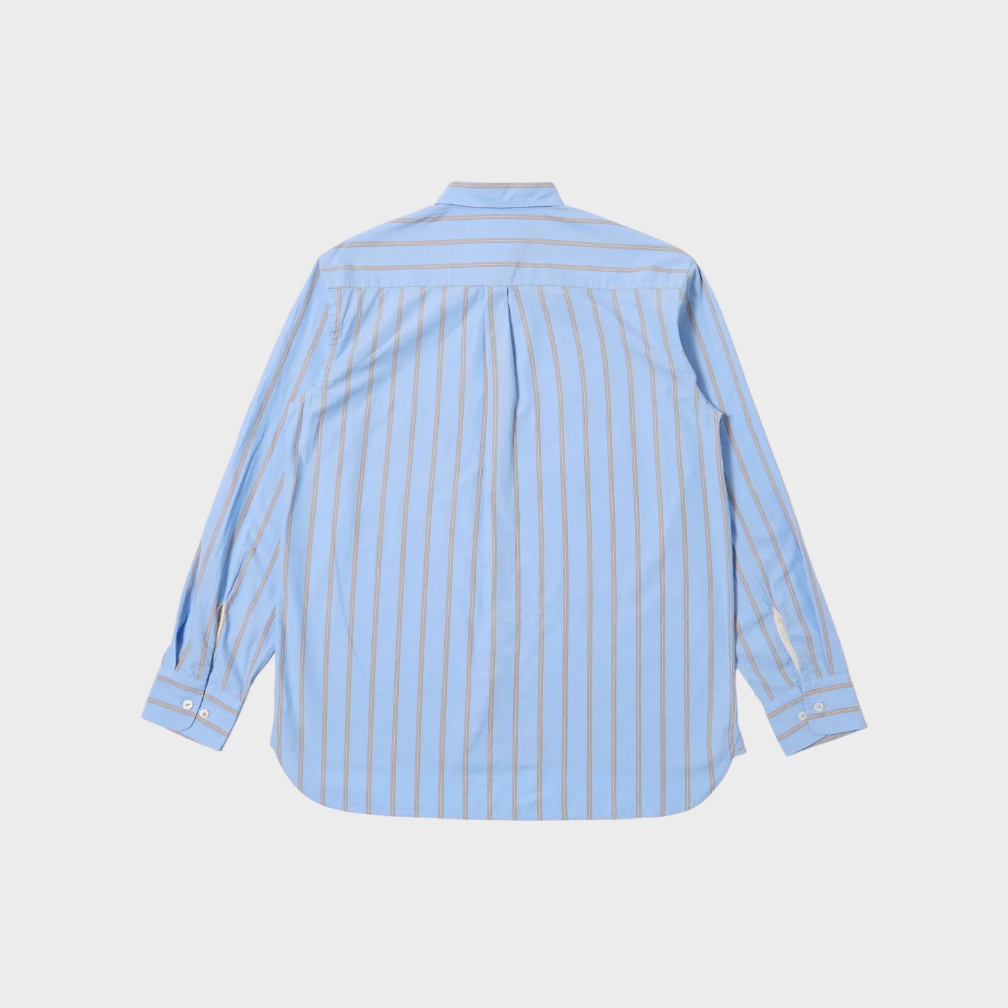 Universal Works Lazy Day Pop Stripe Four Skjorte I Blå