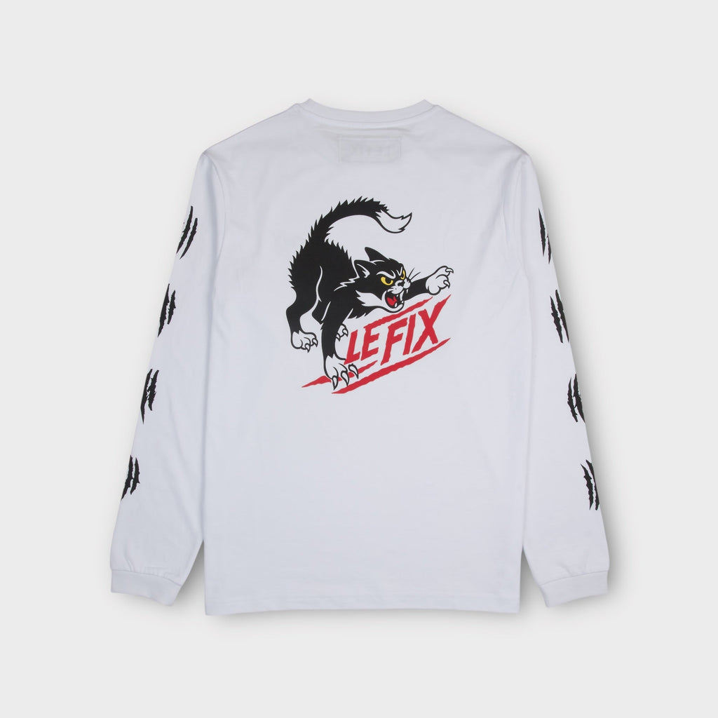 Le Fix Cat Langærmet T-Shirt I Hvid