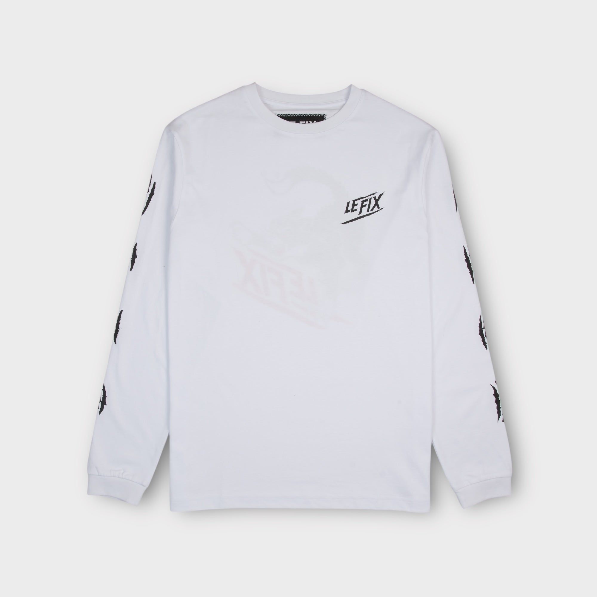 Le Fix Cat Langærmet T-Shirt I Hvid