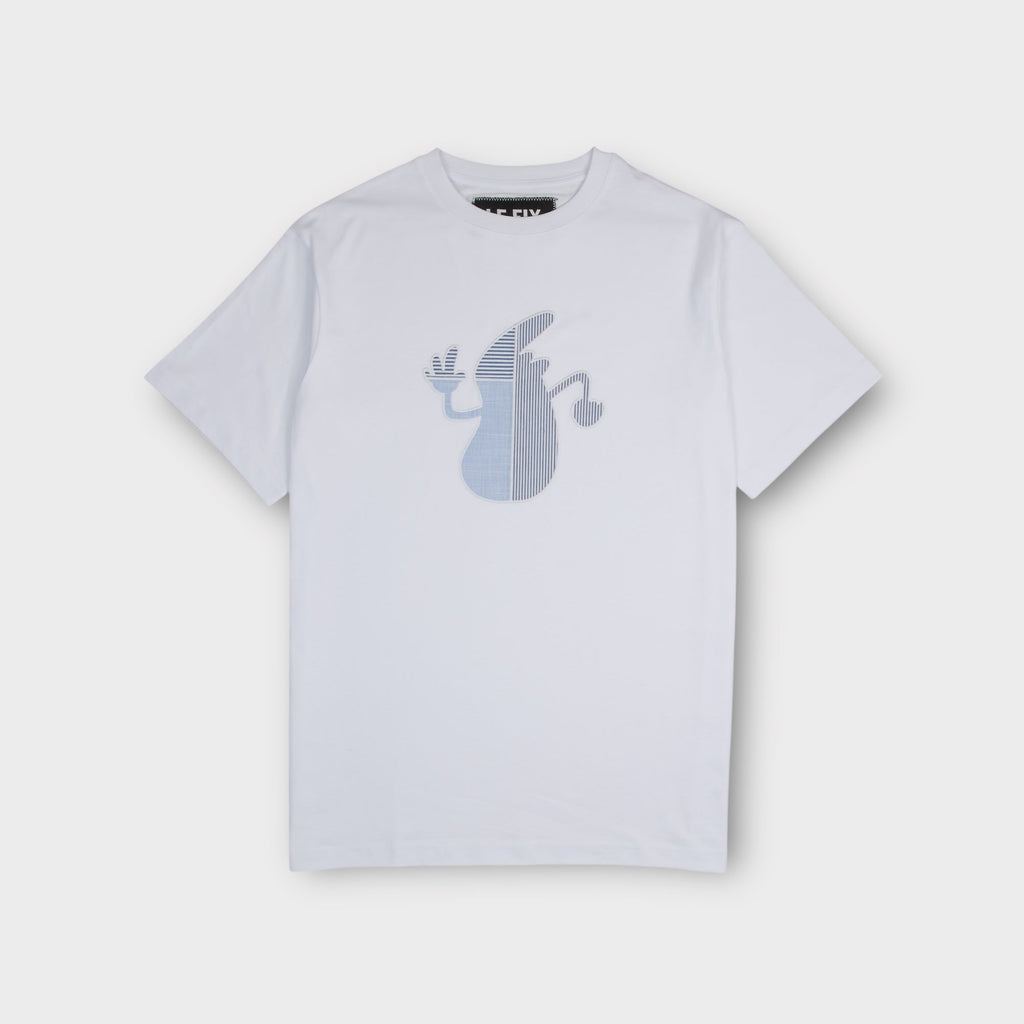 Le Fix Patchwork Kaj T-Shirt I Hvid