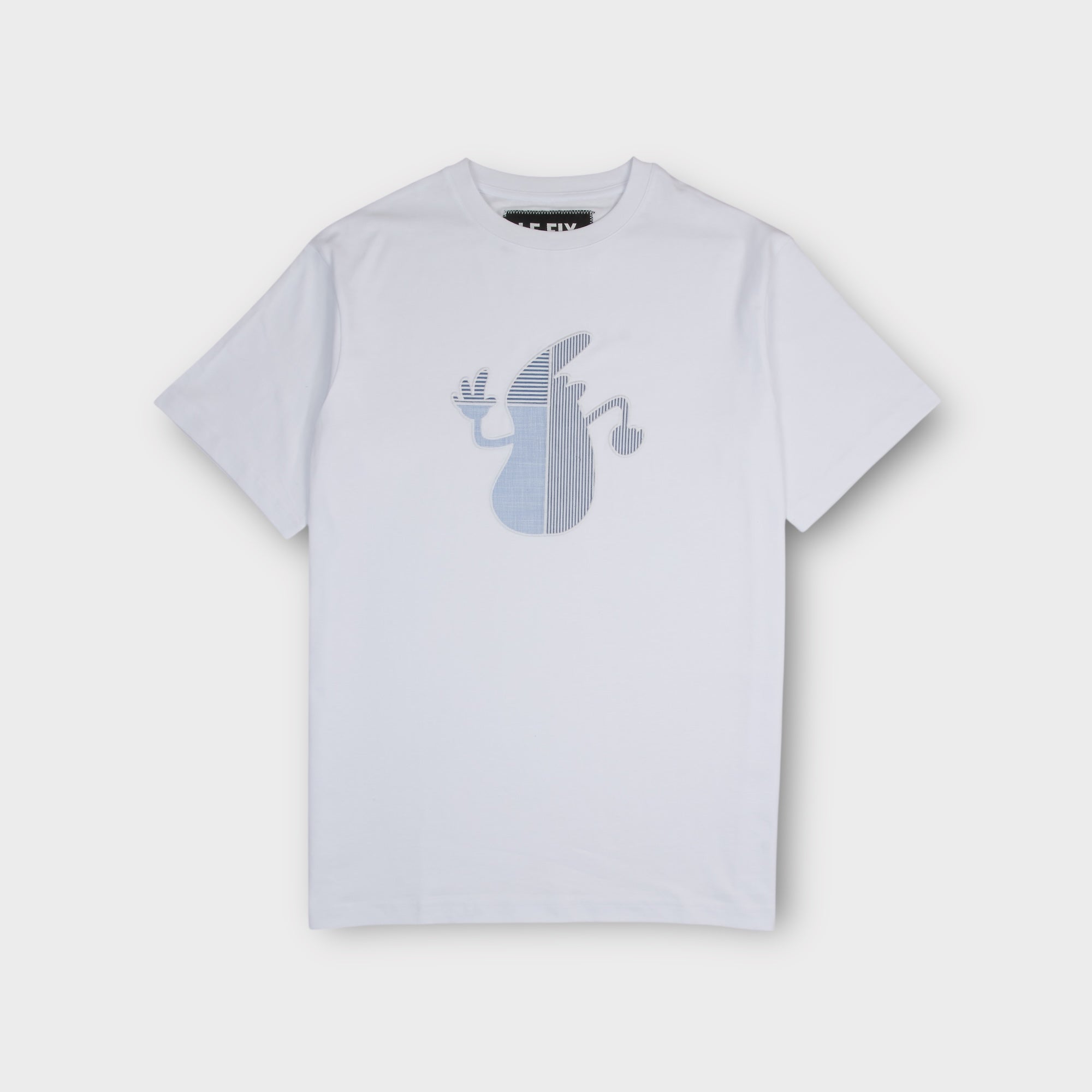 Le Fix Patchwork Kaj T-Shirt I Hvid