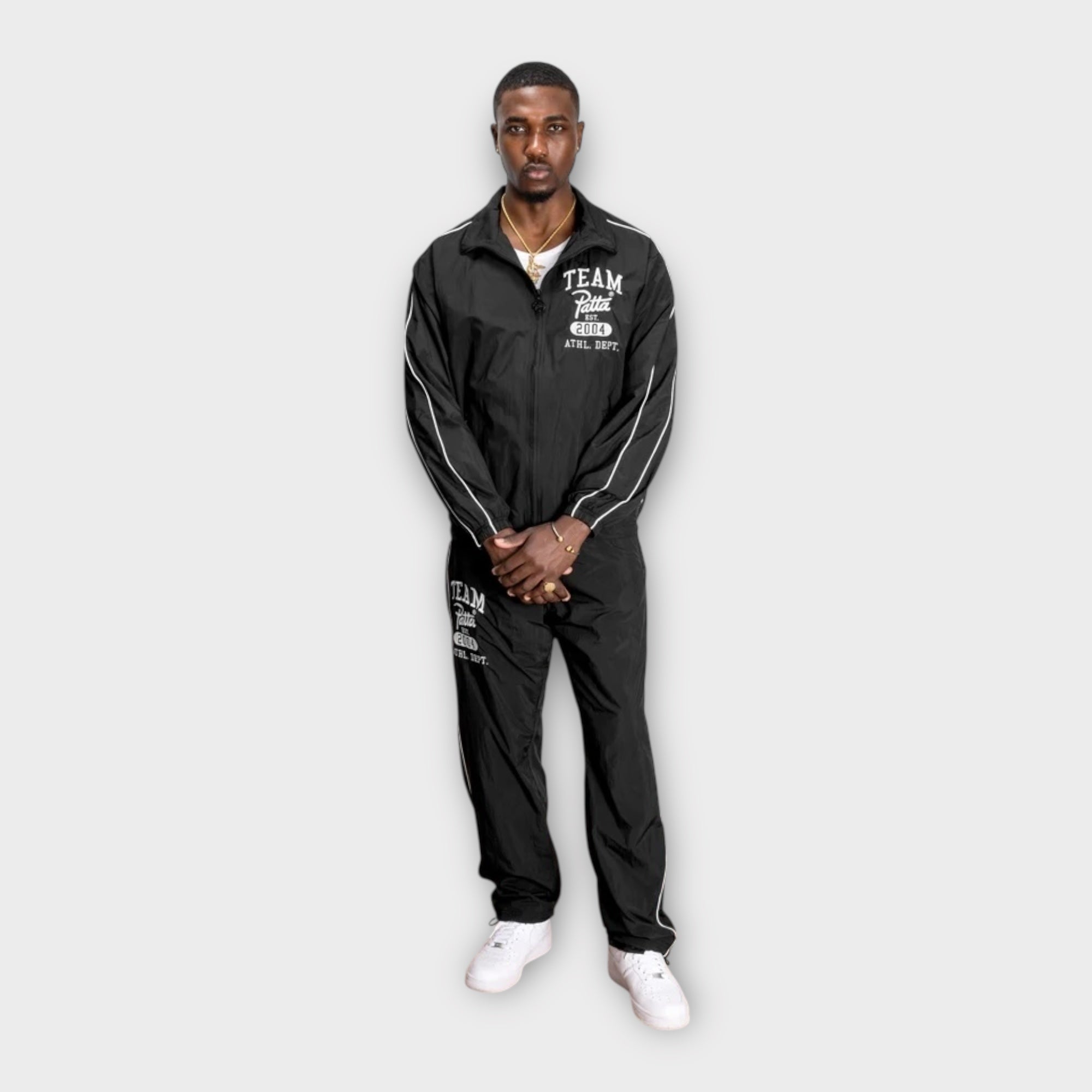 Patta Athletic Nylon Track Jakke I Sort