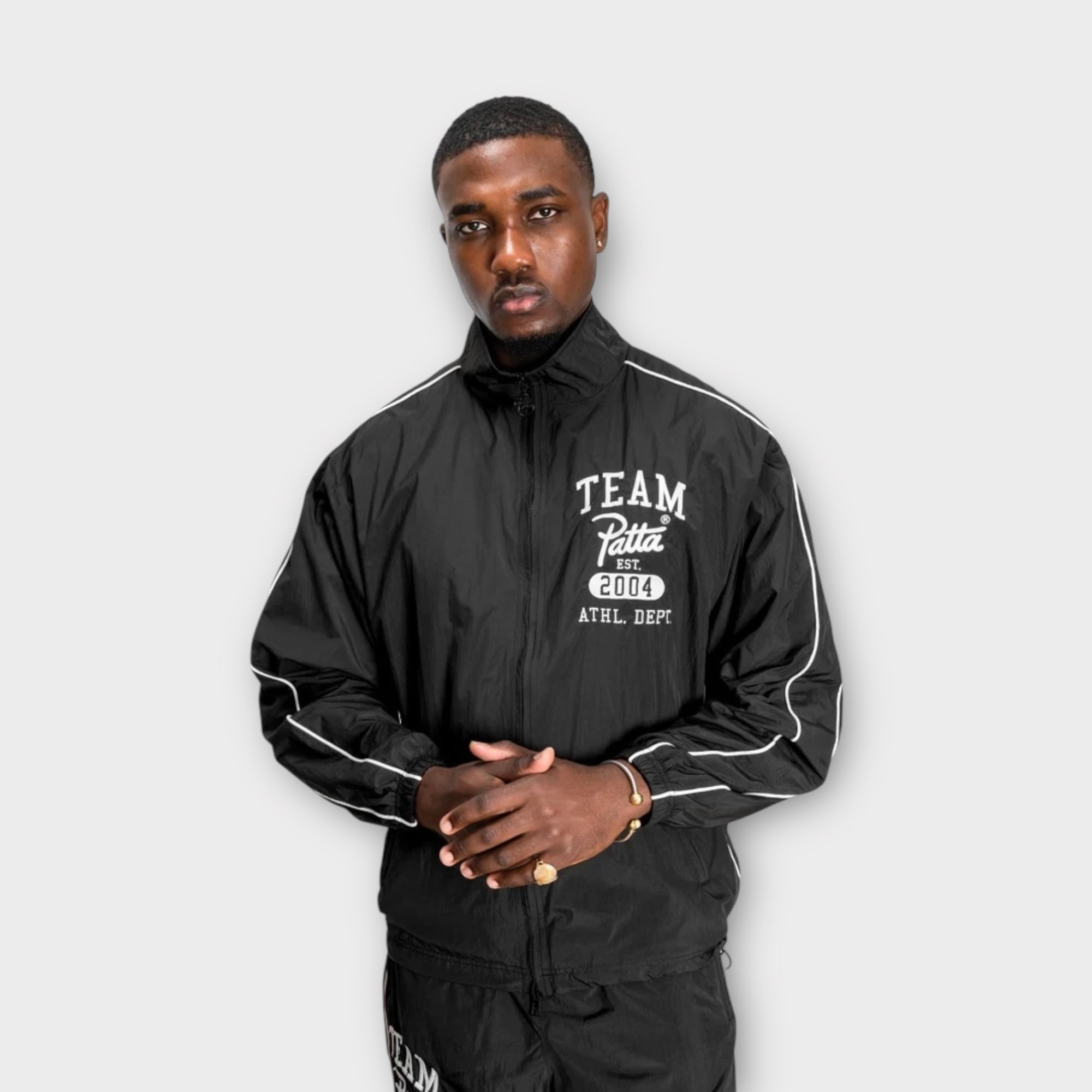 Patta Athletic Nylon Track Jakke I Sort