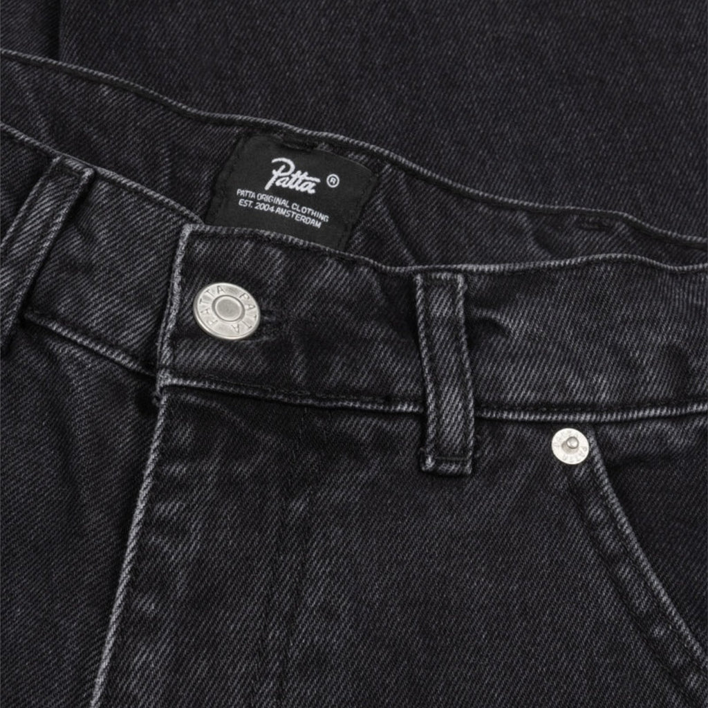 Patta Double Knee Denim Jeans I Sort