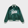 Patta Script Logo Satin Varsity Bomber Jakke I Green