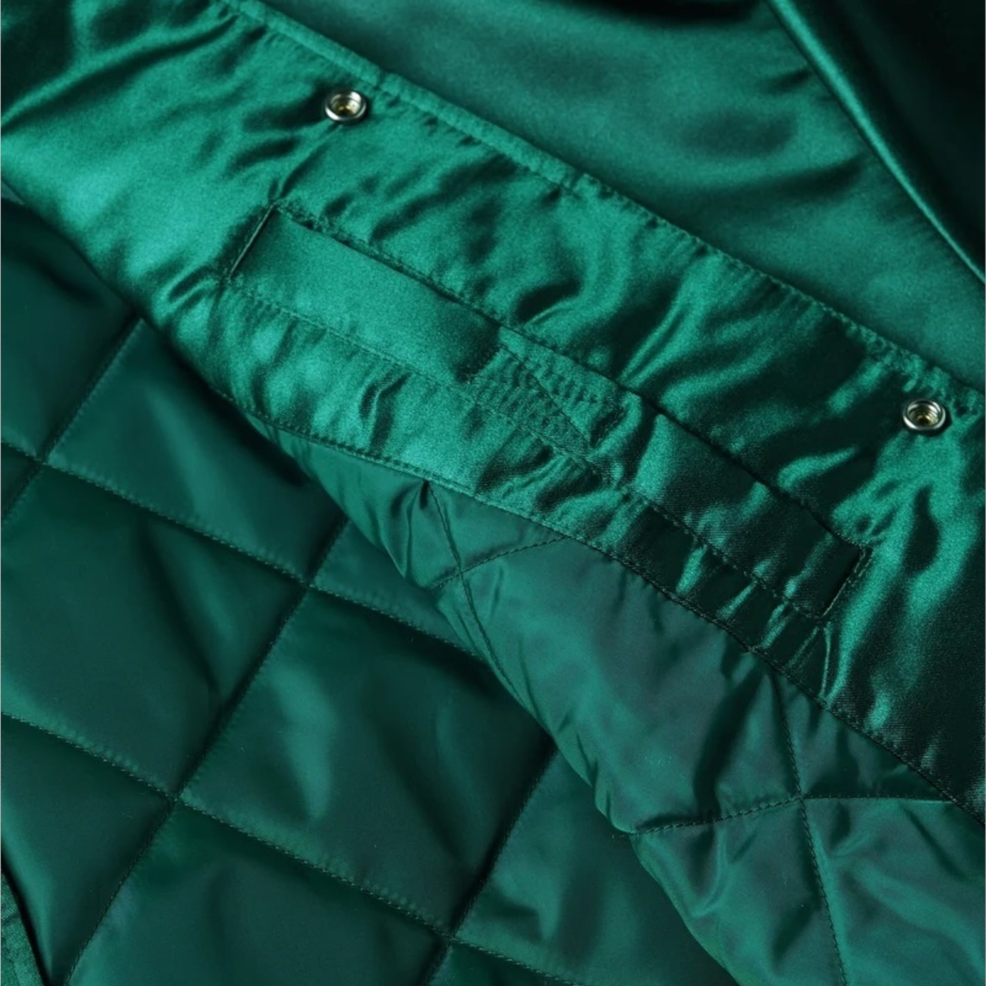 Patta Script Logo Satin Varsity Bomber Jakke I Green