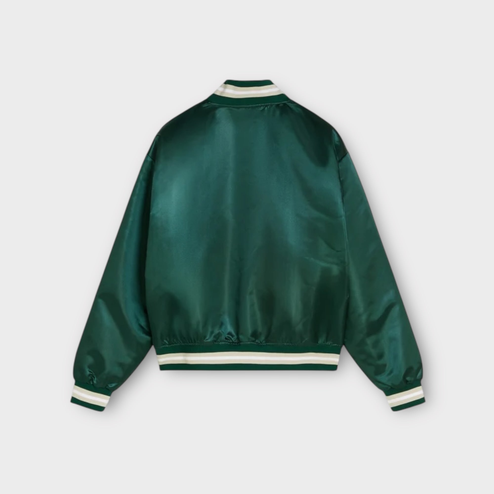 Patta Script Logo Satin Varsity Bomber Jakke I Green