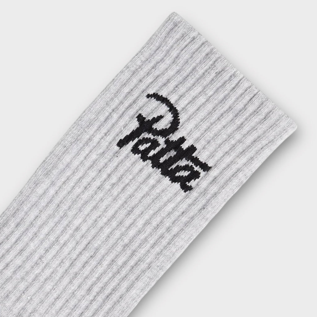 Patta Script Logo Sports Sock I Grey