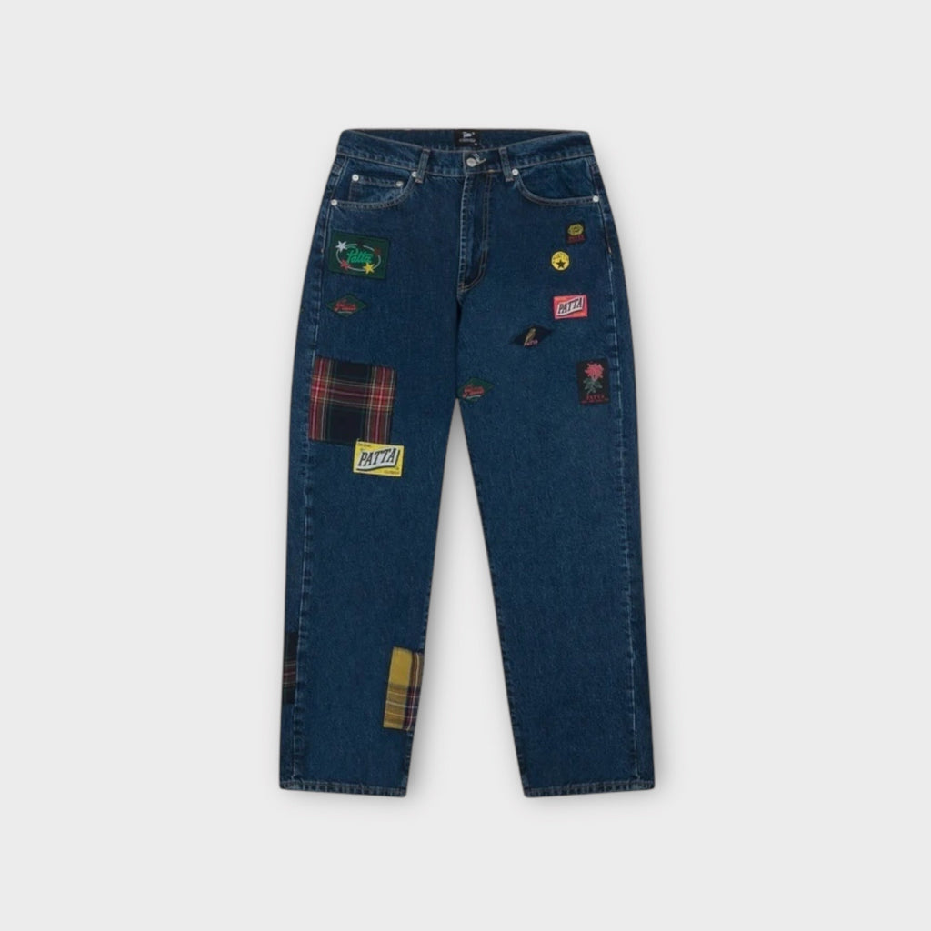 Patta Whole Lotta Labels Denim Jeans I Blå