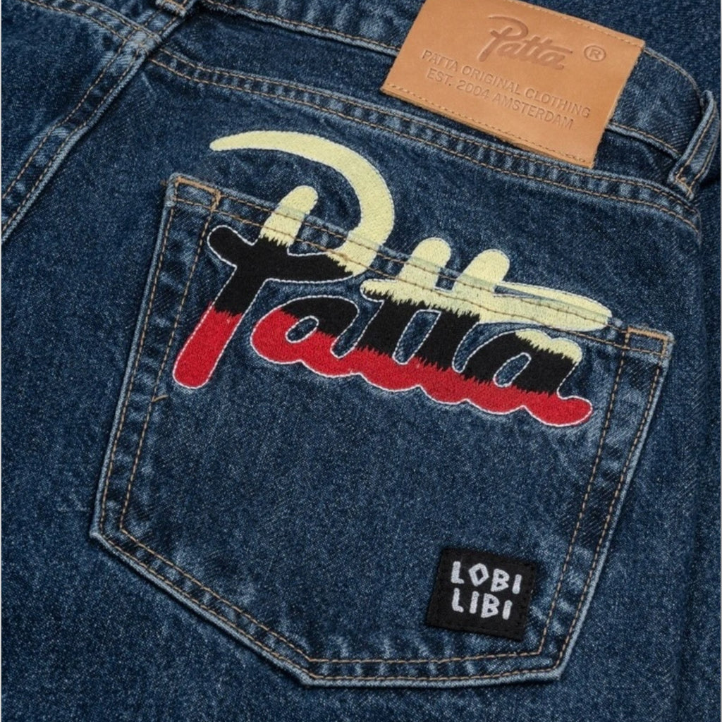Patta Whole Lotta Labels Denim Jeans I Blå