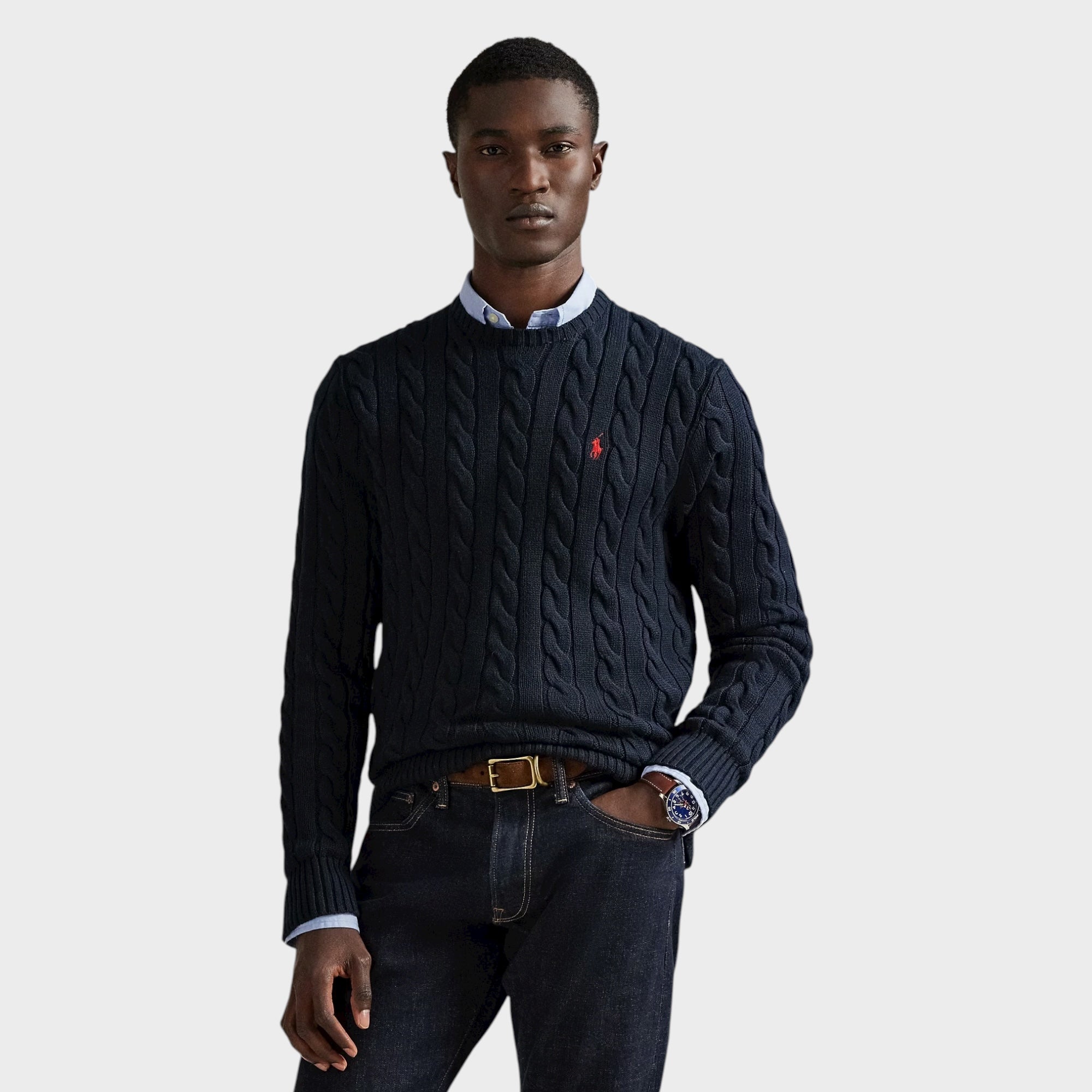 Ralph Lauren Cable-Knit Cotton Jumper I Navy