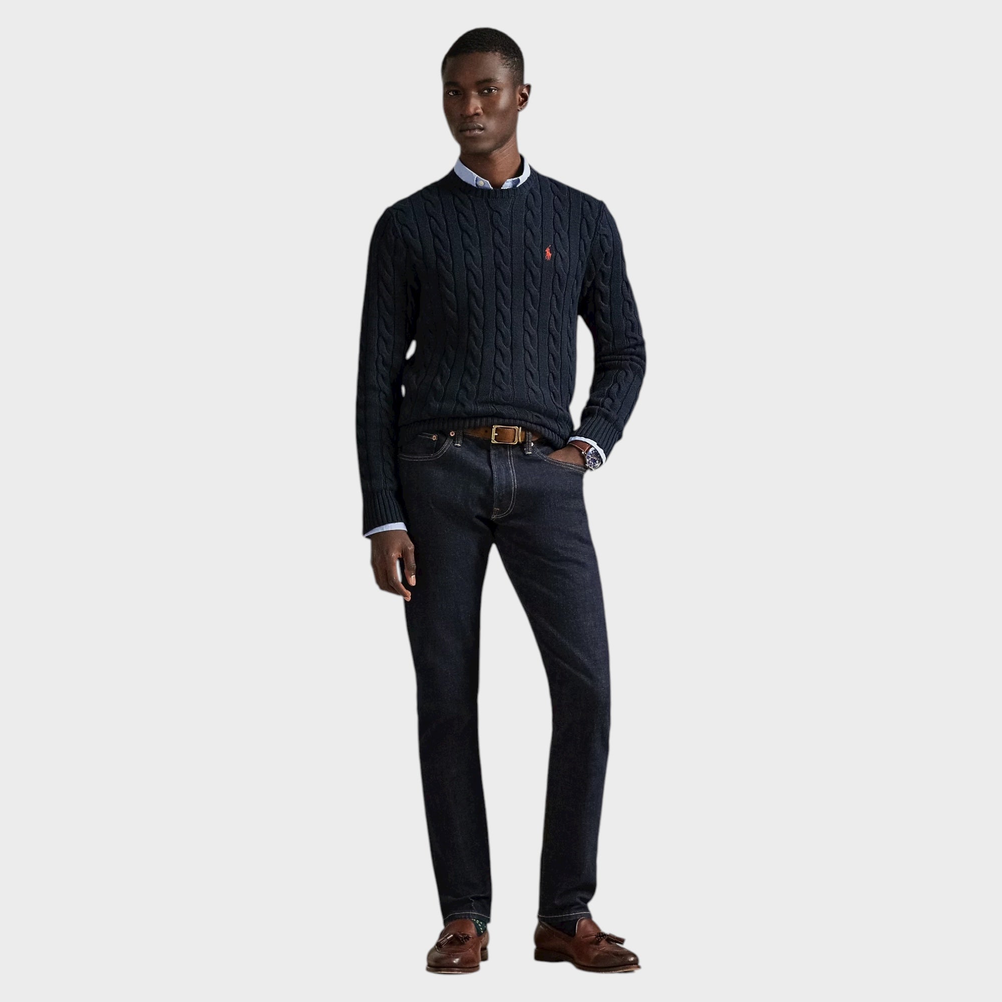 Ralph Lauren Cable-Knit Cotton Jumper I Navy