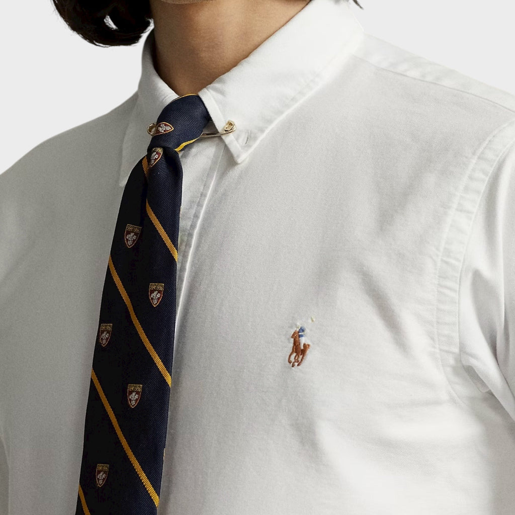 Ralph Lauren Custom Fit Oxford Skjorte I Hvid