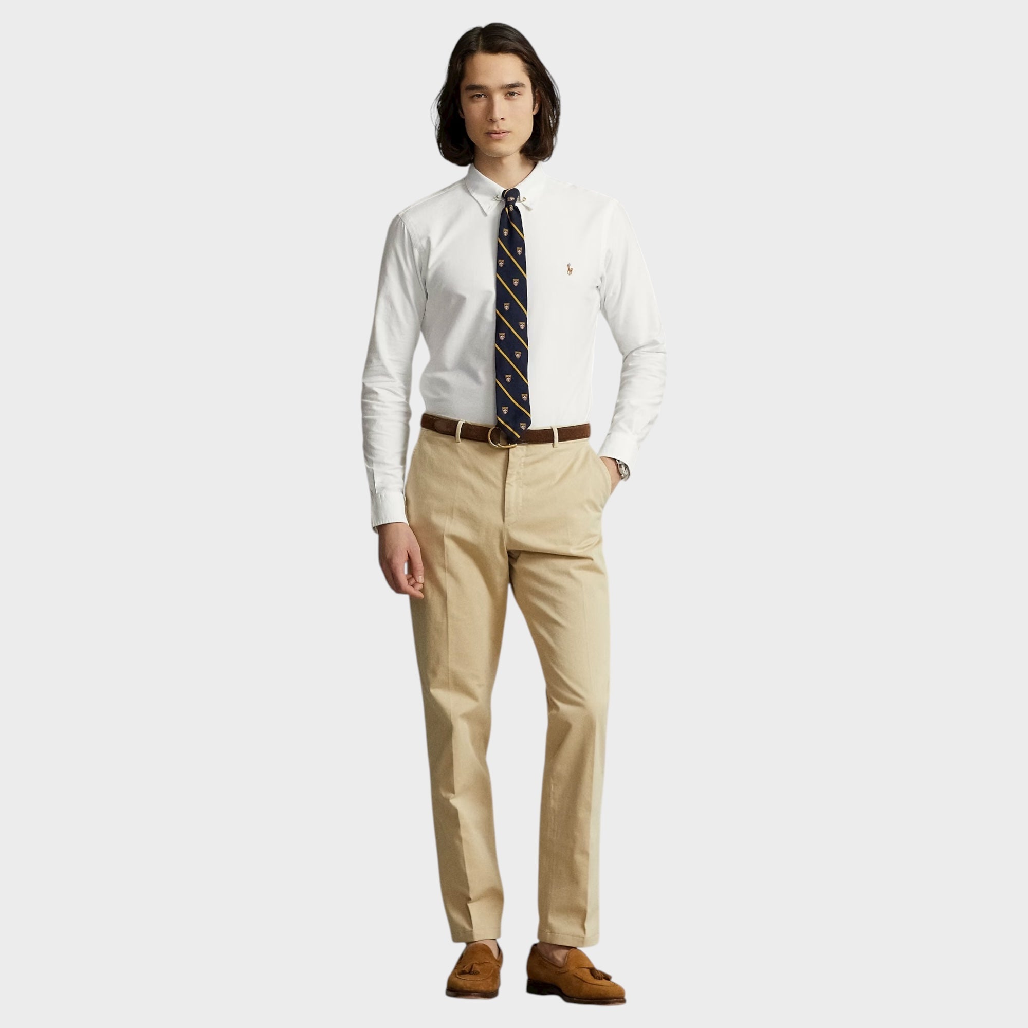 Ralph Lauren Custom Fit Oxford Skjorte I Hvid