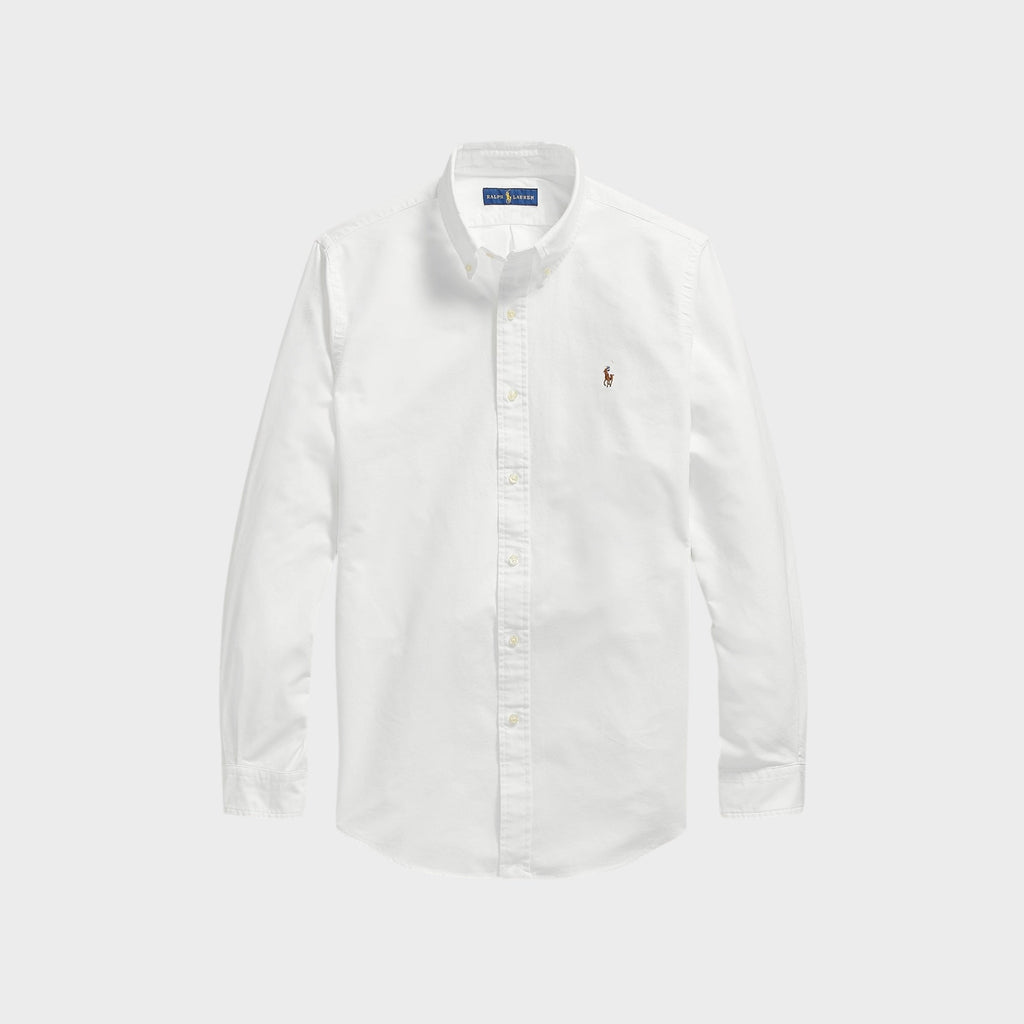 Ralph Lauren Custom Fit Oxford Skjorte I Hvid