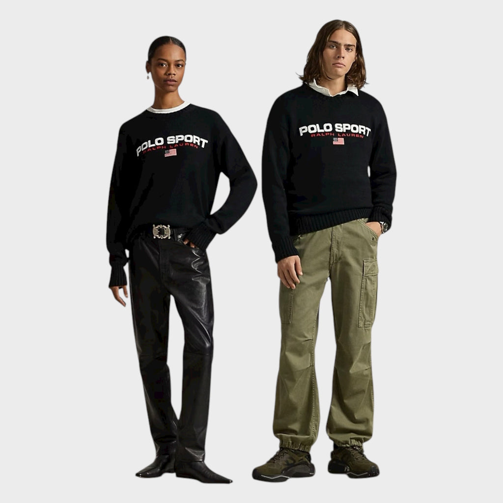 Ralph Lauren Big Fit Polo Sport Cotton Jumper I Sort