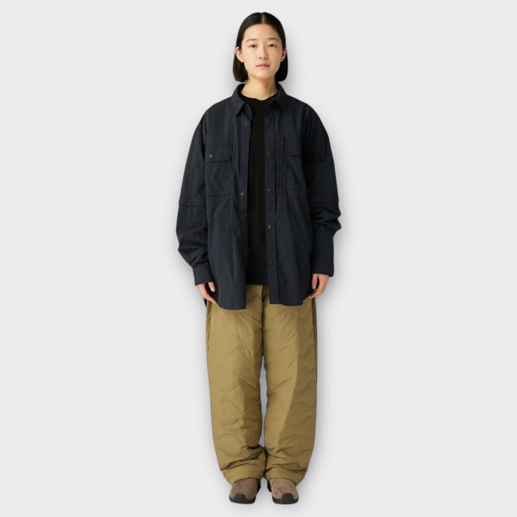 Snow Peak Garment Dyed Convertible Shirt I Sort