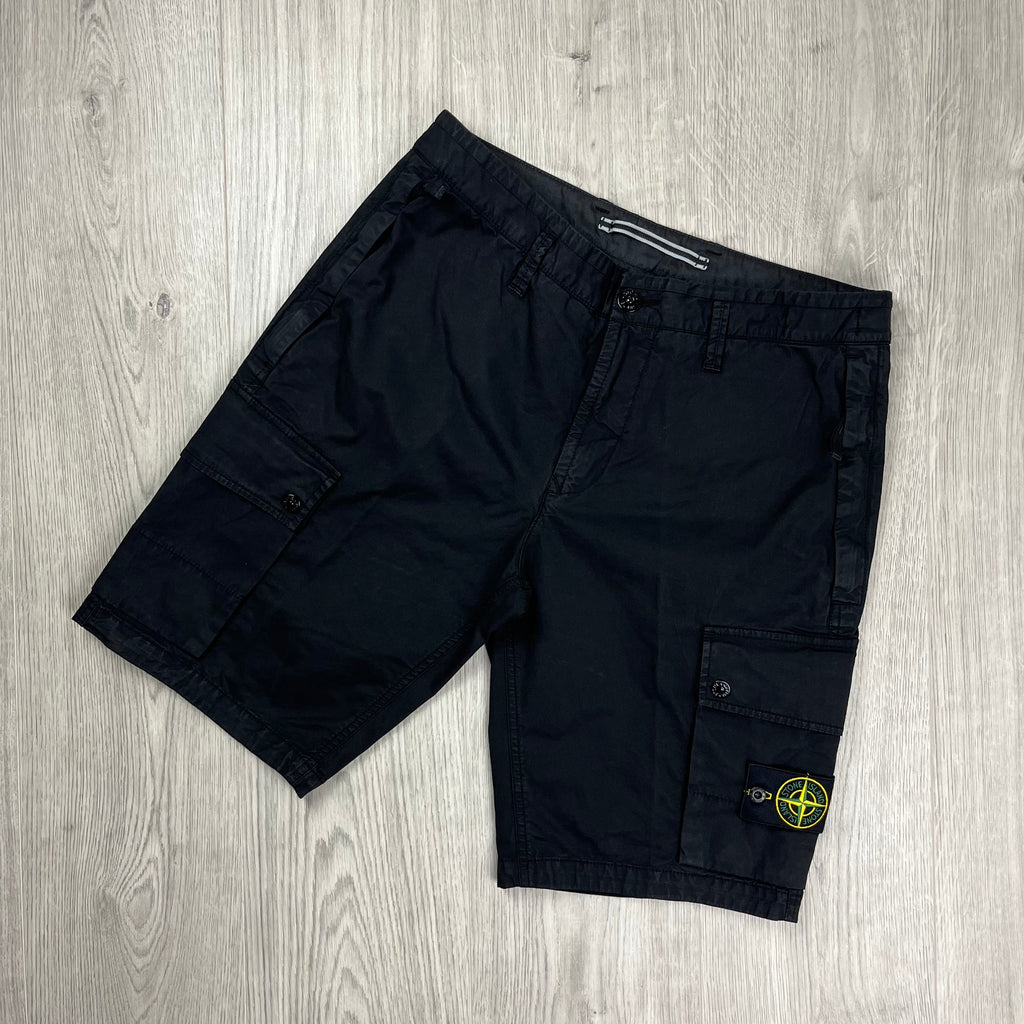 Stone Island Cargo Shorts - Black -Usfansport