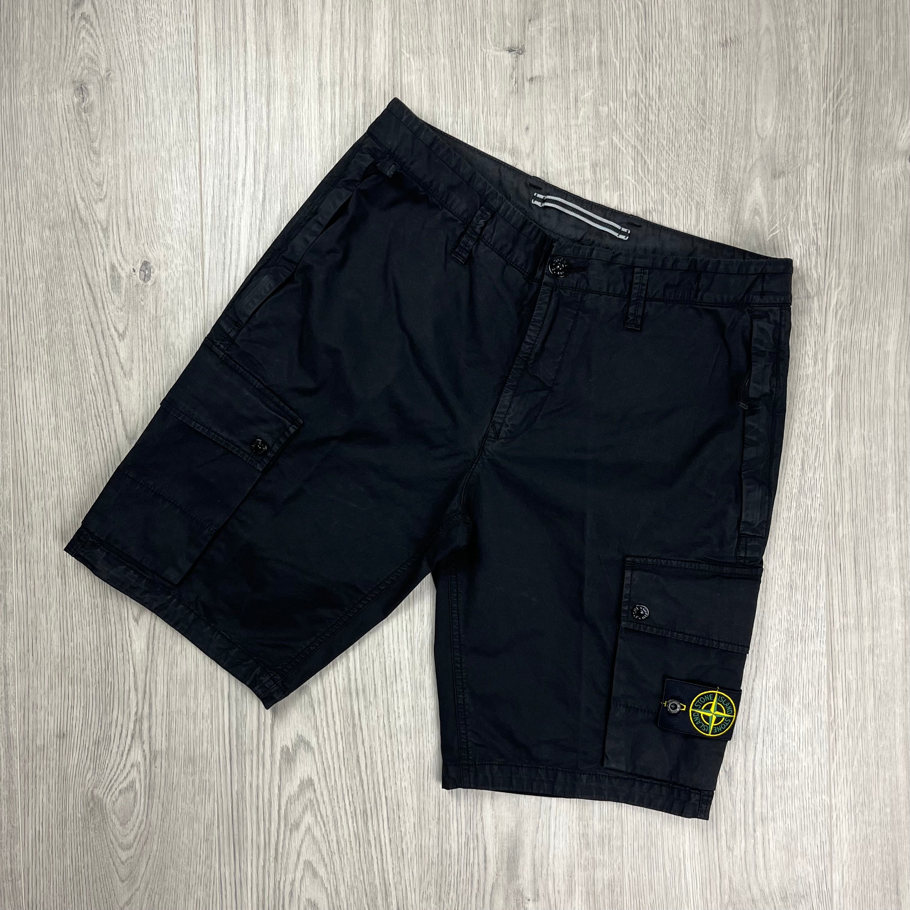 Stone Island Cargo Shorts - Black -Usfansport