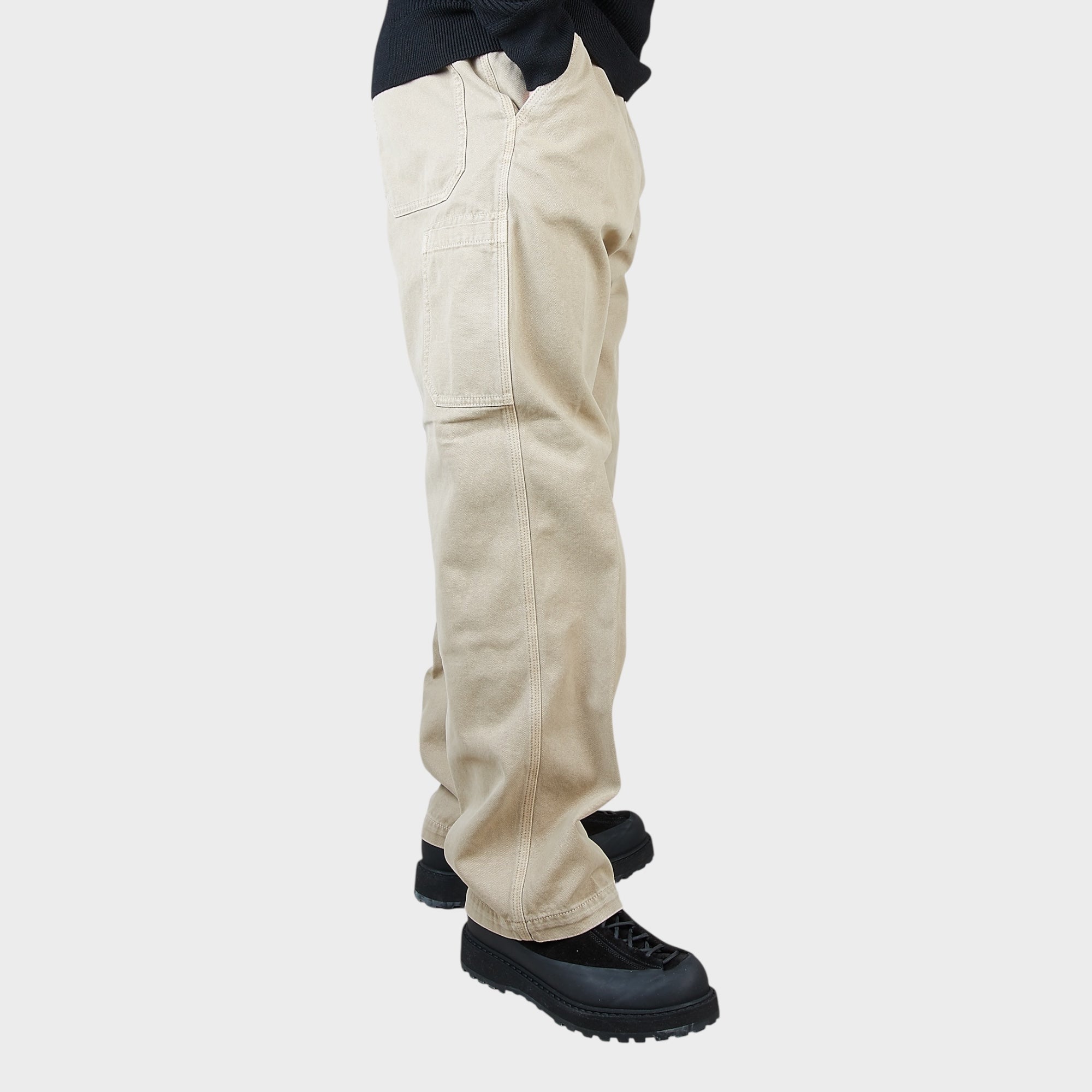 Stone Island Logo Loose Fit Bukser I Sand
