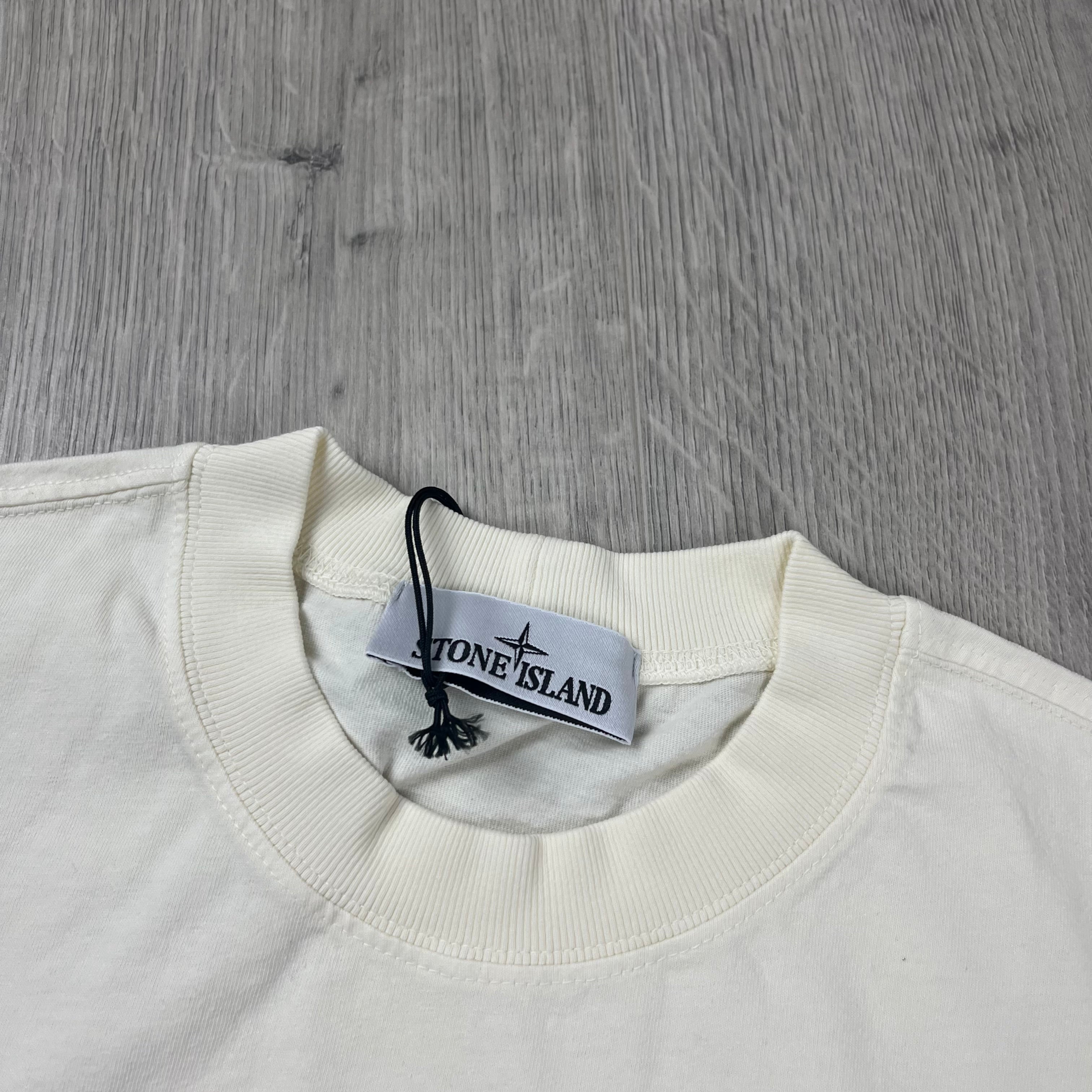 Stone Island Patch T-Shirt - Ivory -Usfansport