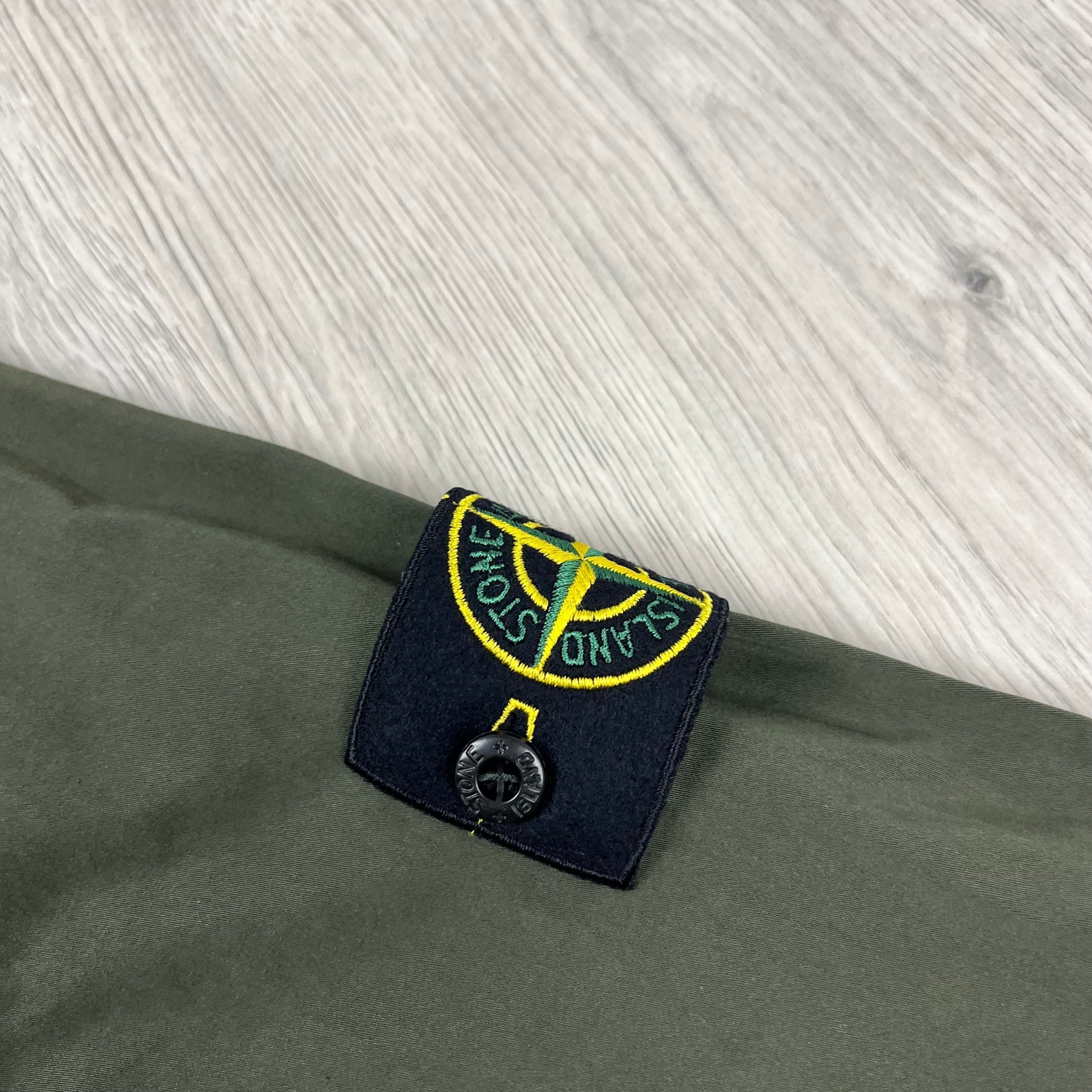 Stone Island Zip Overshirt - Military -Usfansport