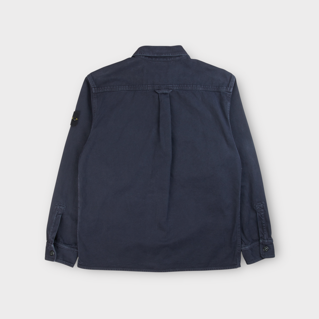 Stone Island Cotton Overshirt I Mørkeblå