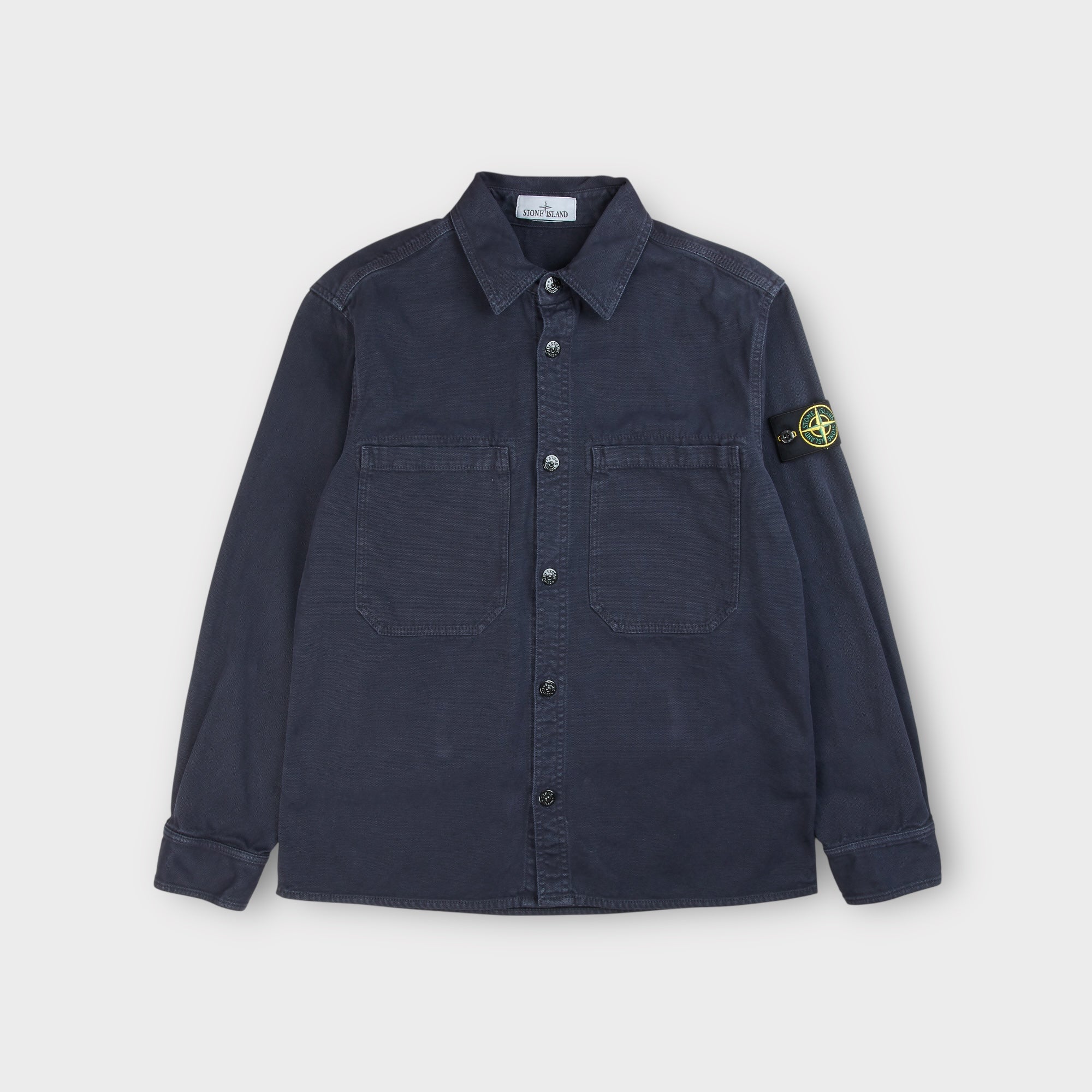 Stone Island Cotton Overshirt I Mørkeblå
