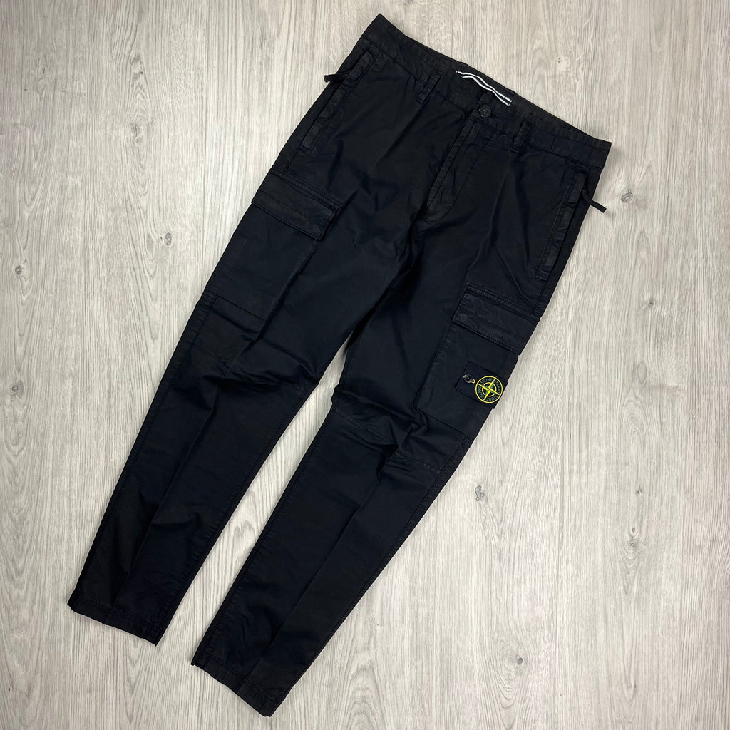 Stone Island Cargo Trousers - Black -Usfansport