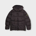 Stone Island Garment Crinkle Reps Dun Hooded Jakke I Sort