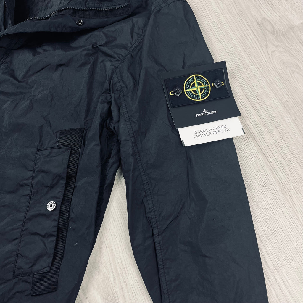 Stone Island Crinkle Reps NY Jacket - Black -Usfansport