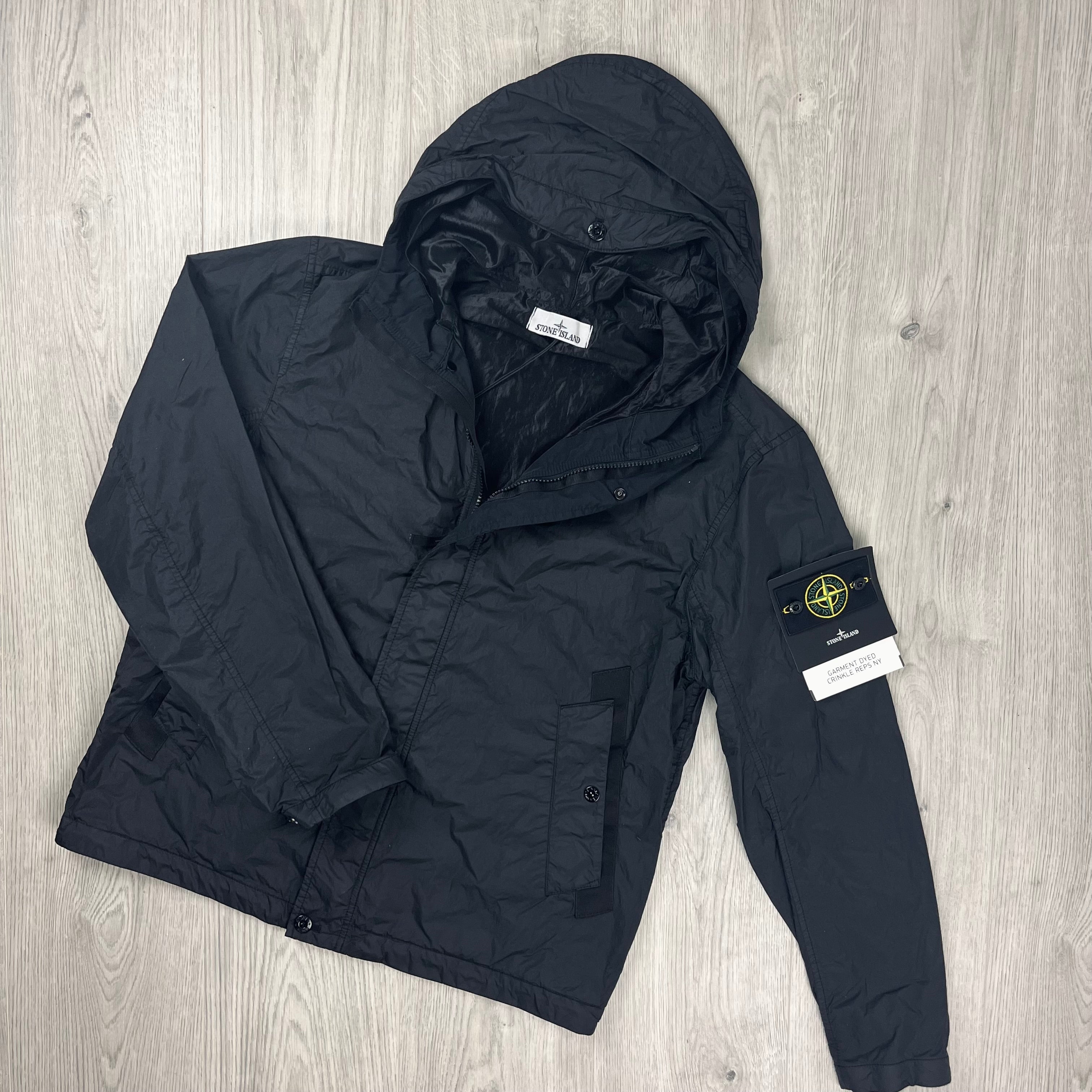 Stone Island Crinkle Reps NY Jacket - Black -Usfansport
