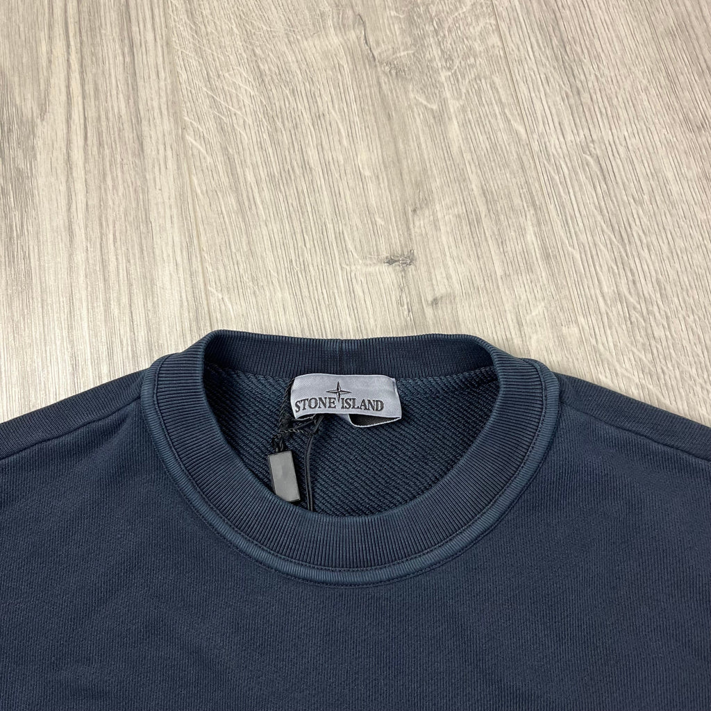 Stone Island Dyed Sweatshirt - Navy -Usfansport