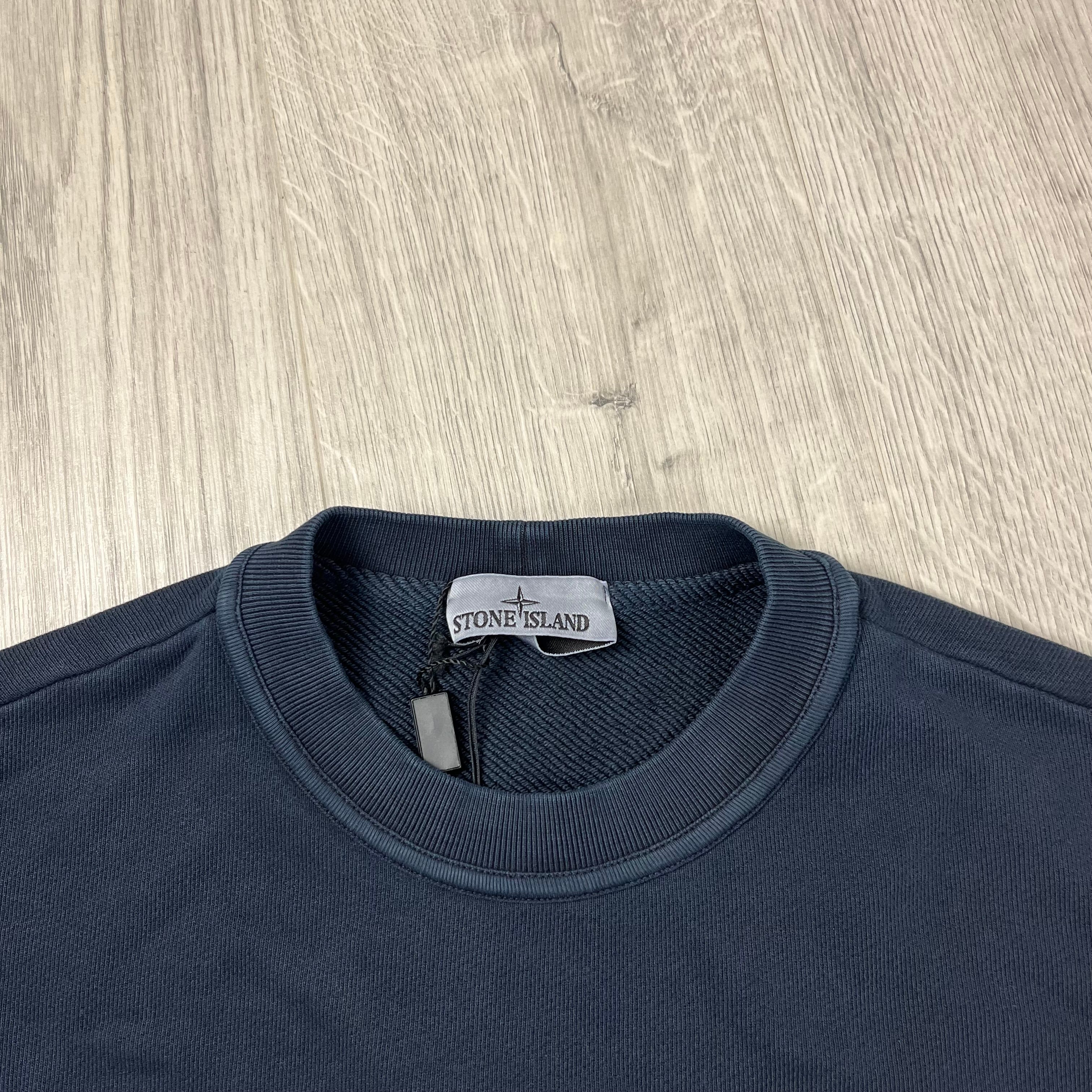 Stone Island Dyed Sweatshirt - Navy -Usfansport